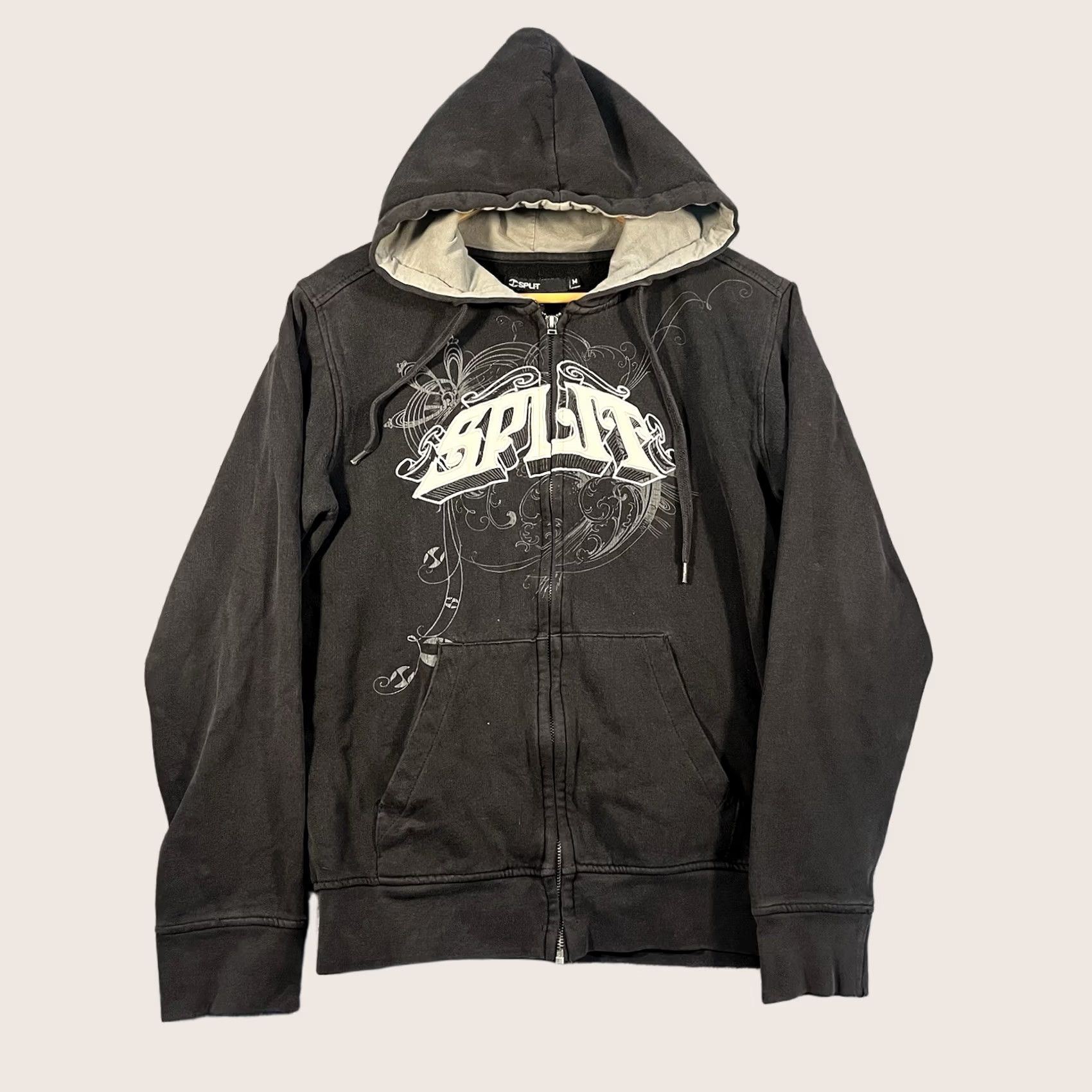 Oakley × Vintage Oakley Software 90's Rare Skull Hoodie grey