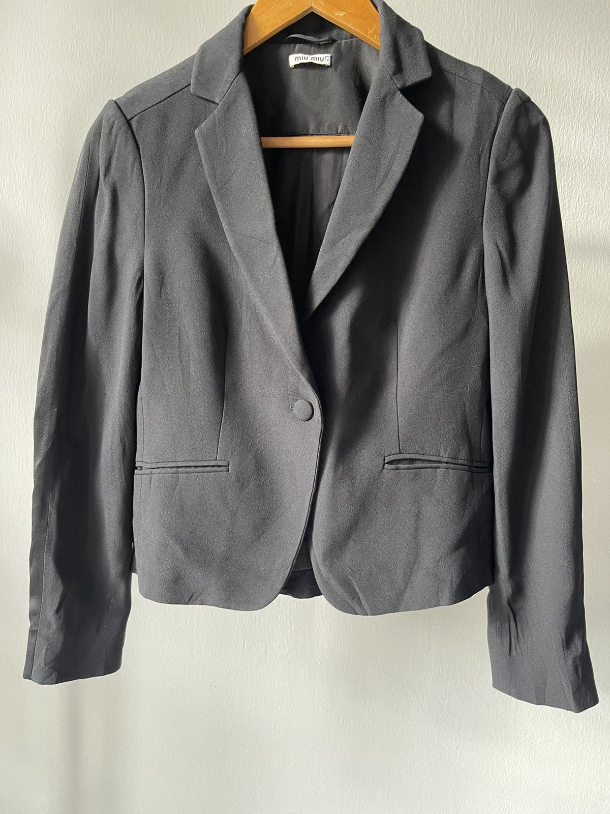Miu Miu 2000s Miu Miu One Button Blazer A1 Size S / US 4 / IT 40 - 4 Thumbnail