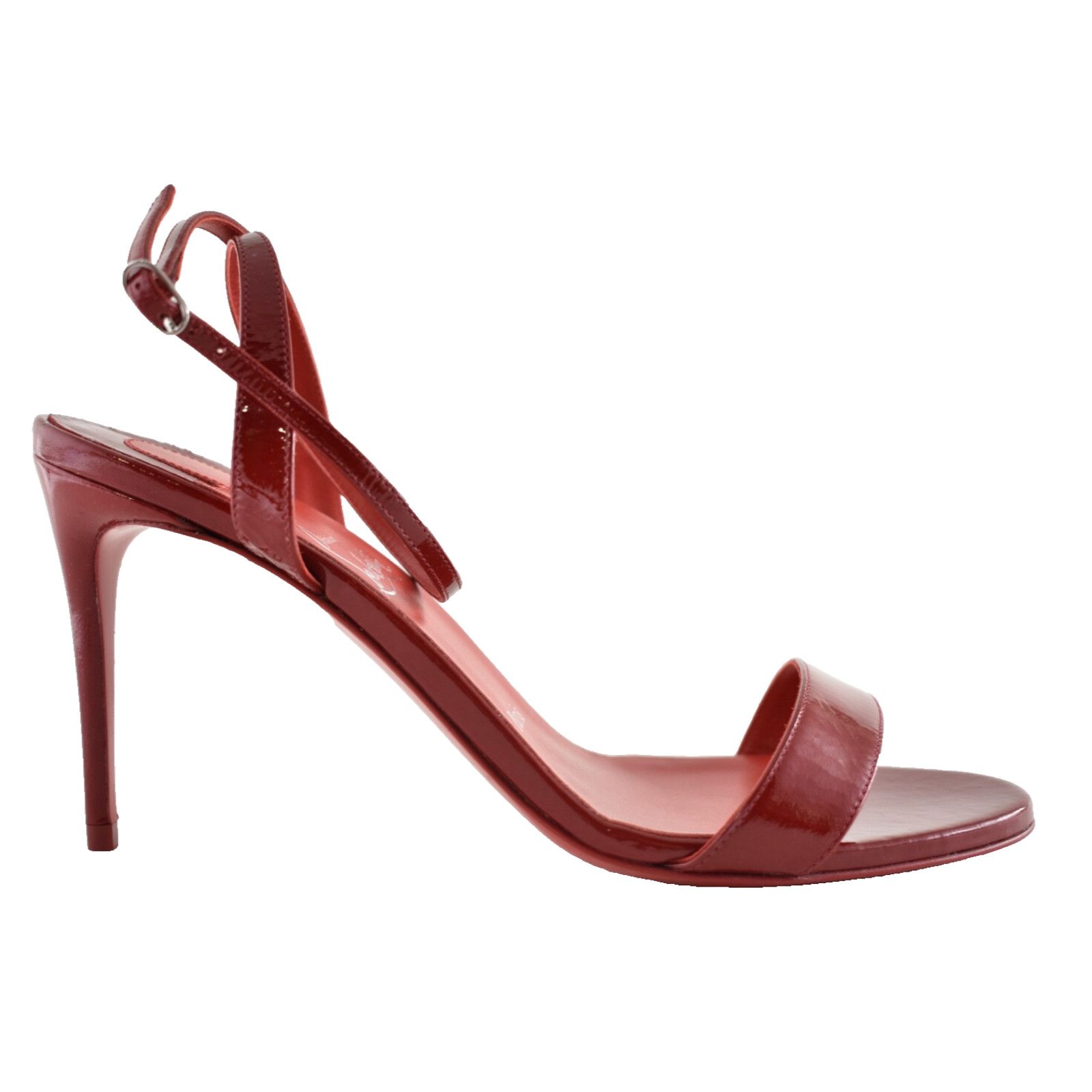 Christian Louboutin Christian Louboutin Loubigirl 85 Loubi Red Pat Ankle Strap Size US 10 / IT 40 - 1 Thumbnail