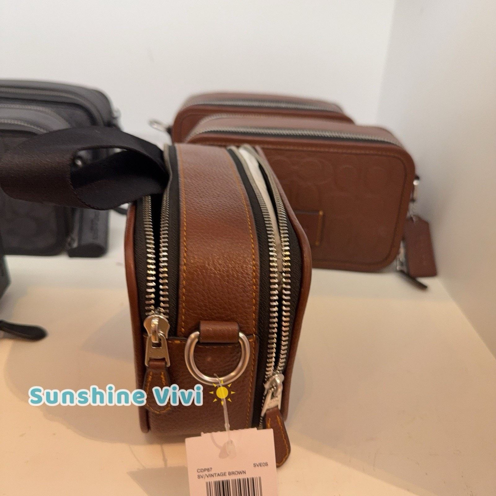 Coach NWT Coach Wyatt Crossbody Bag Silver/Vintage Brown CDP87 Size ONE SIZE - 6 Thumbnail