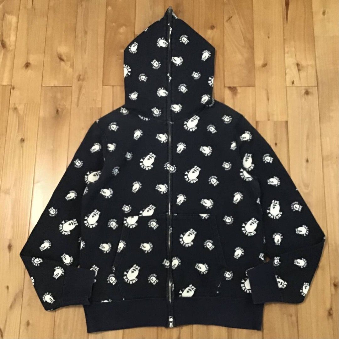 Bape 💫Glow in the dark💫 BAPE logo full zip hoodie a bathing ape Size US M / EU 48-50 / 2 - 2 Thumbnail