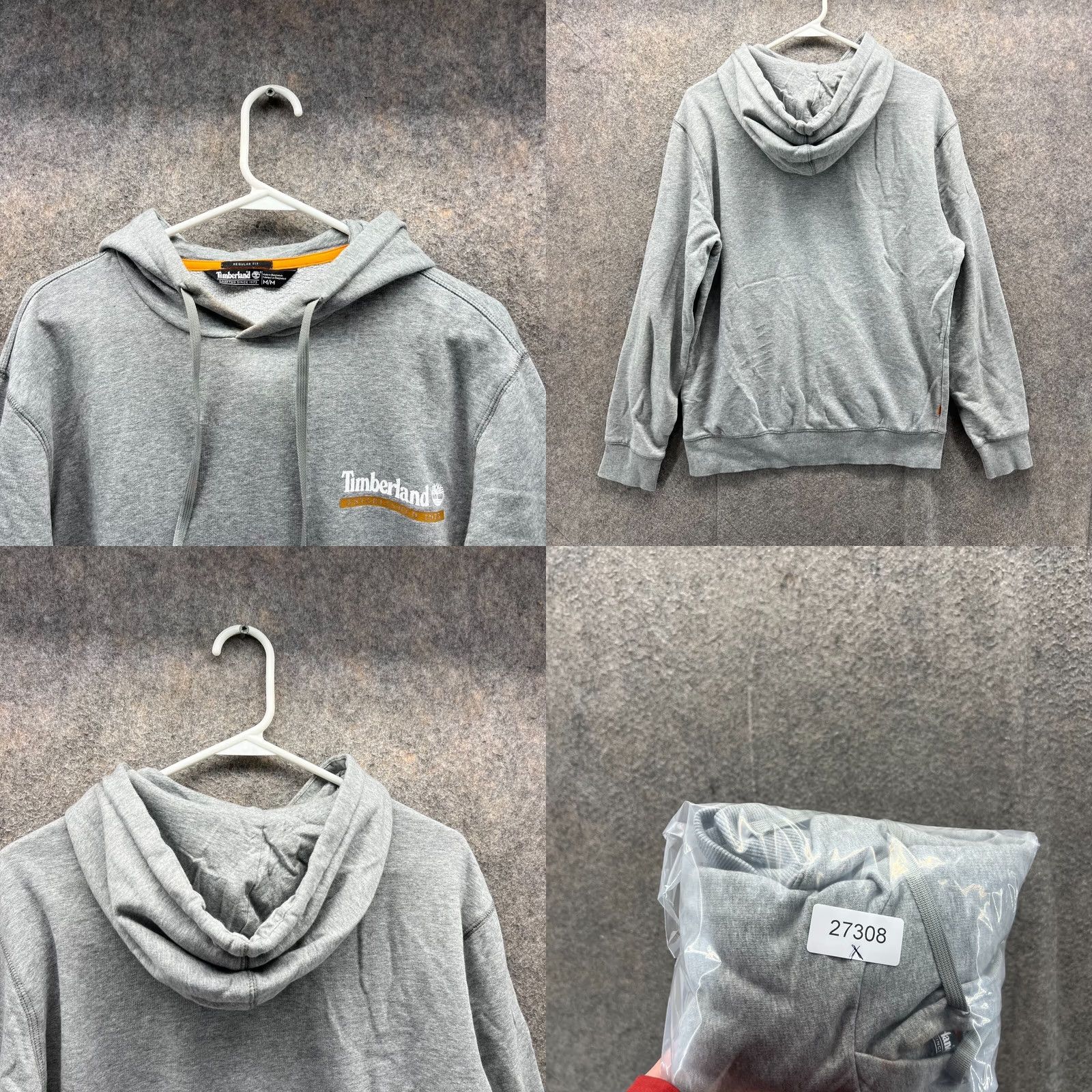 Timberland Timberland Sweater Hooded Pullover Men Medium Gray Fleece Jacket Logo Vintage No Size US M / EU 48-50 / 2 - 8 Thumbnail