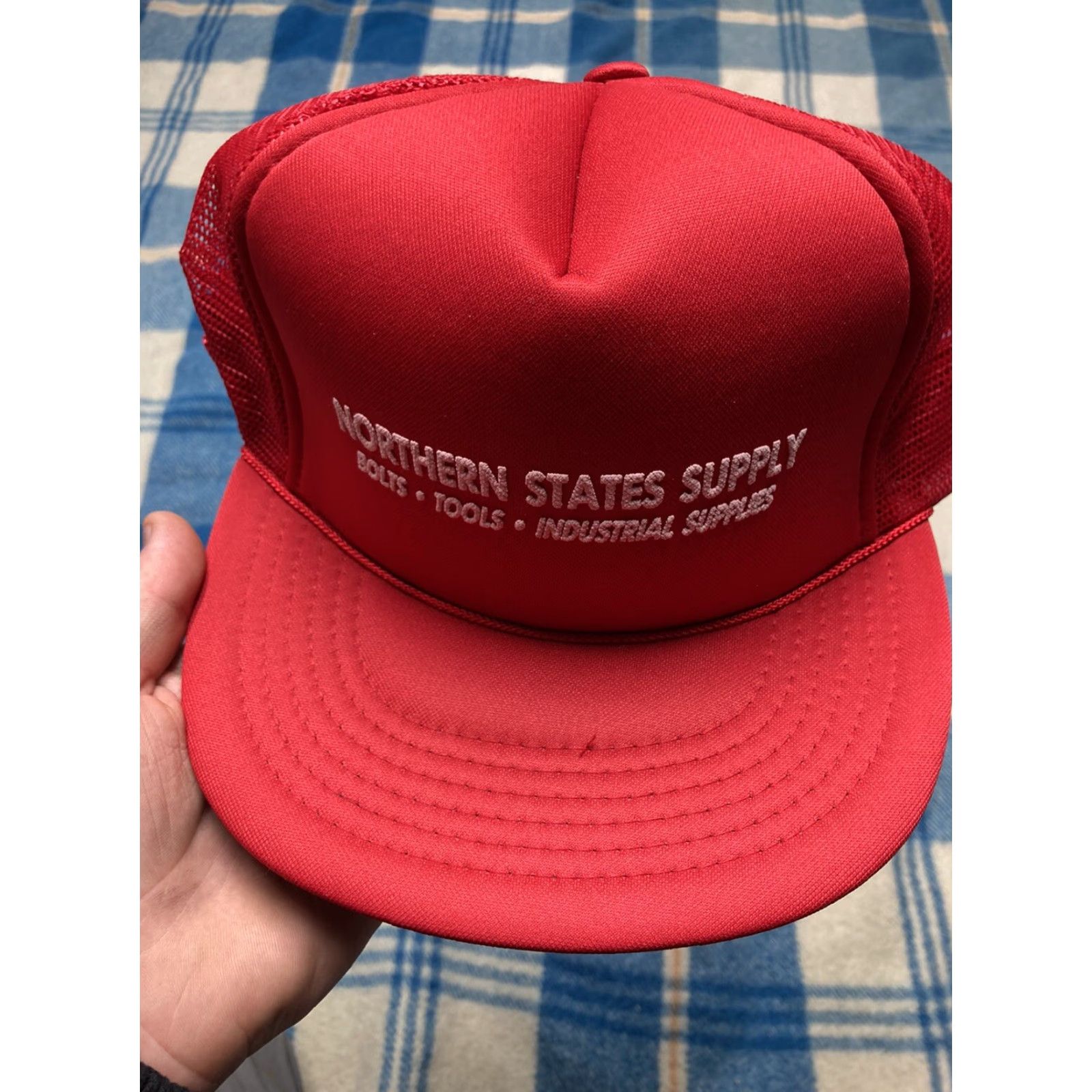 Vintage VINTAGE Northern States Supply Trucker Hat Industrial Supplies Cap headliner Men Adjustable Red Hat Mens Size ONE SIZE - 3 Thumbnail