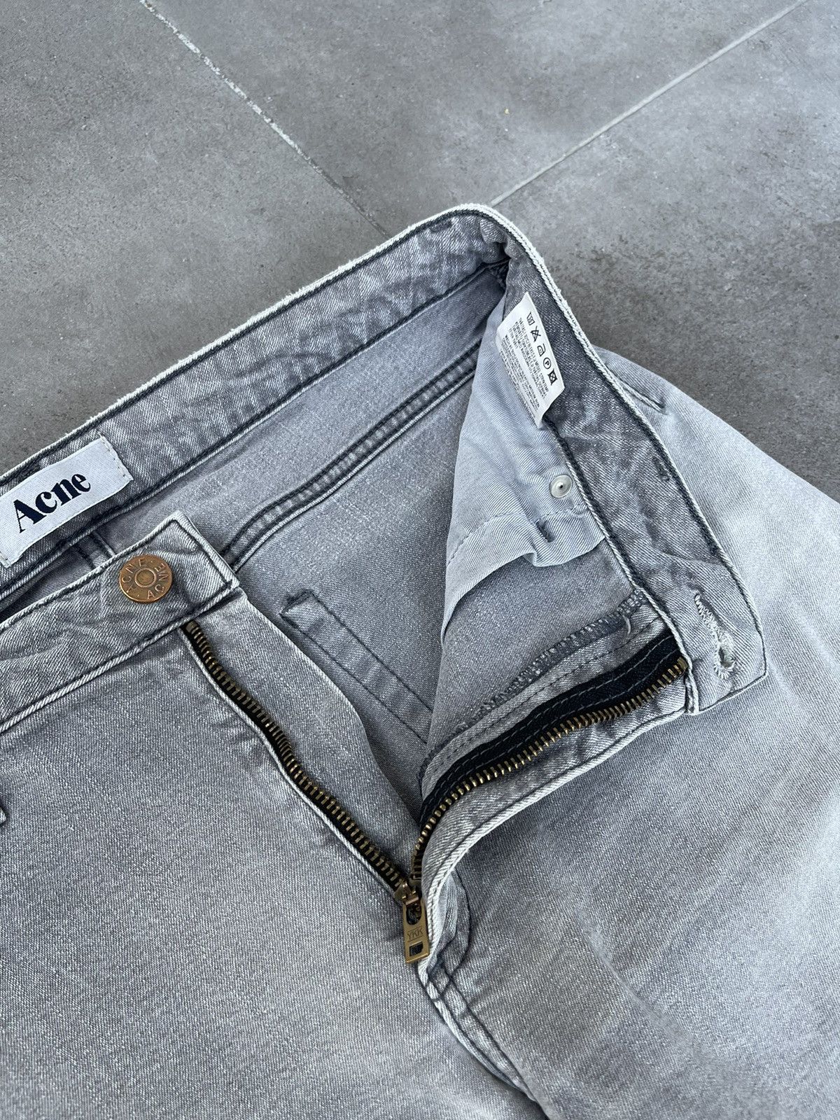 Acne Studios Acne Studios Flex/Zick Washed Gray Denim Pants Size US 31 - 17 Thumbnail