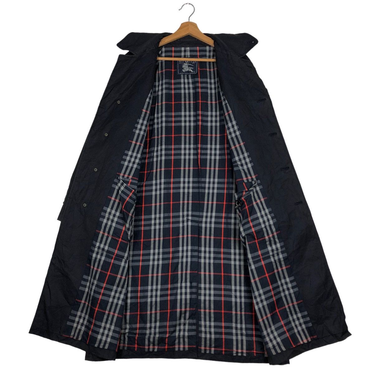 Burberry 🔥Vtg Long Jacket Trench Burberrys Nova Check Design Size US M / EU 48-50 / 2 - 13 Thumbnail