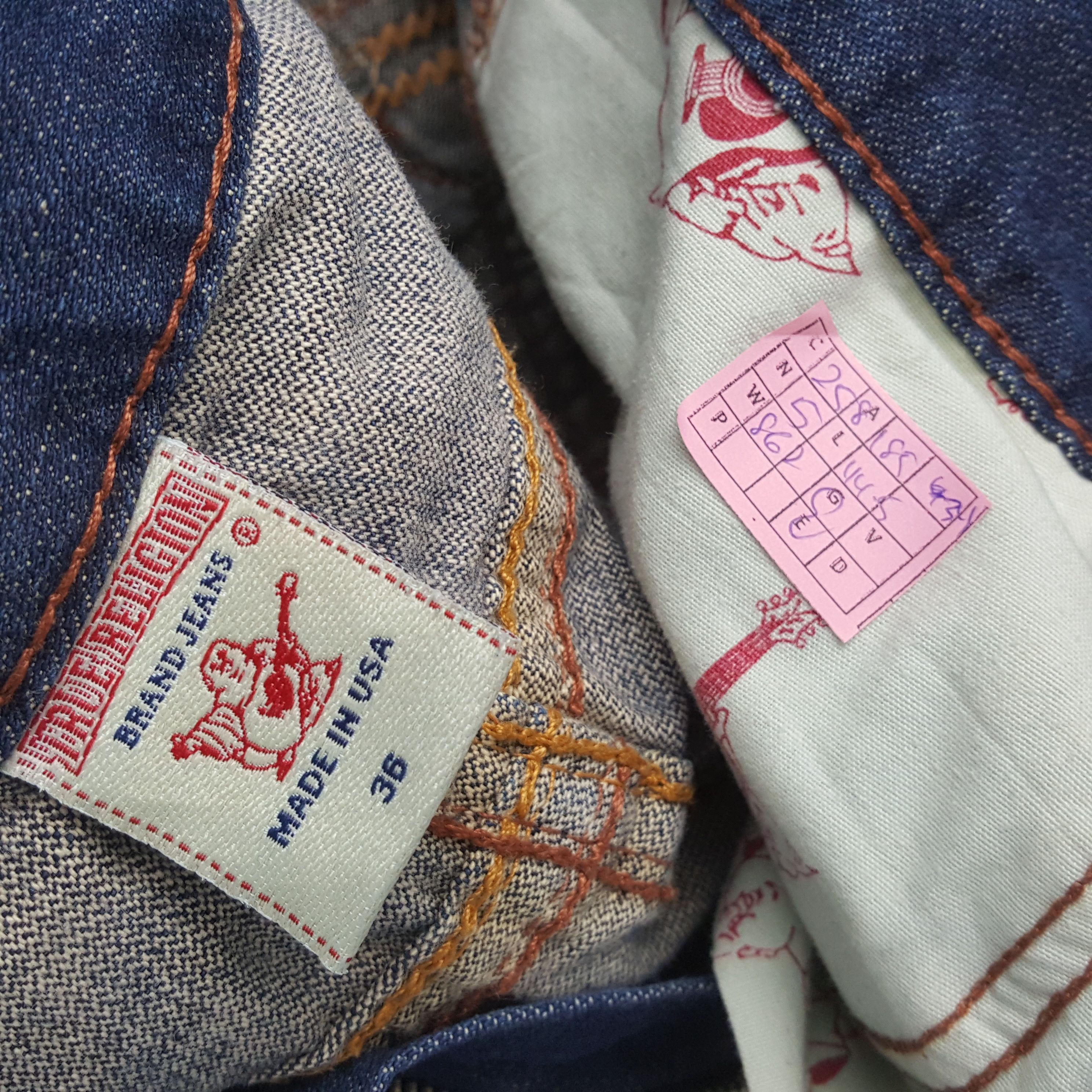 True Religion × Vintage TRUE RELIGION World Tour Streetwear Style Jeans Size US 37 - 14 Thumbnail