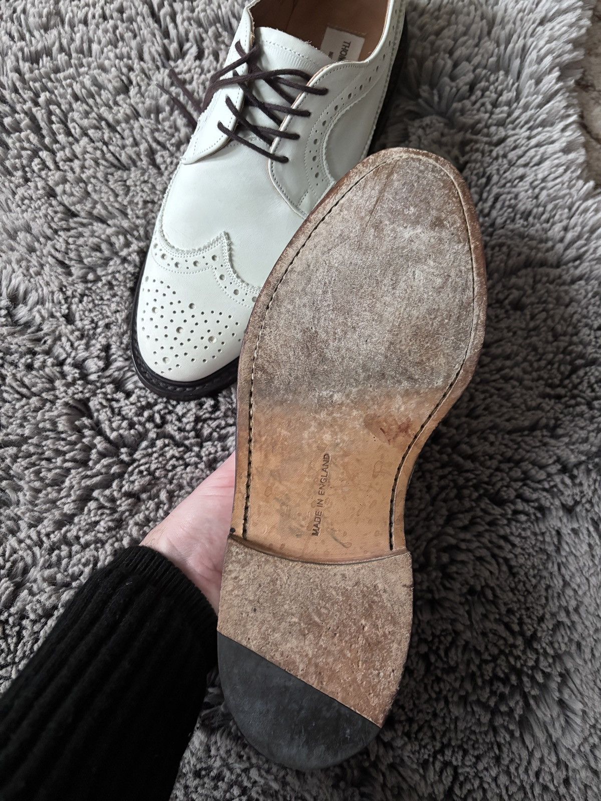 Thom Browne × Vintage Thom Browne Vintage Classic Longwing white brogue Size US 9 / EU 42 - 6 Thumbnail