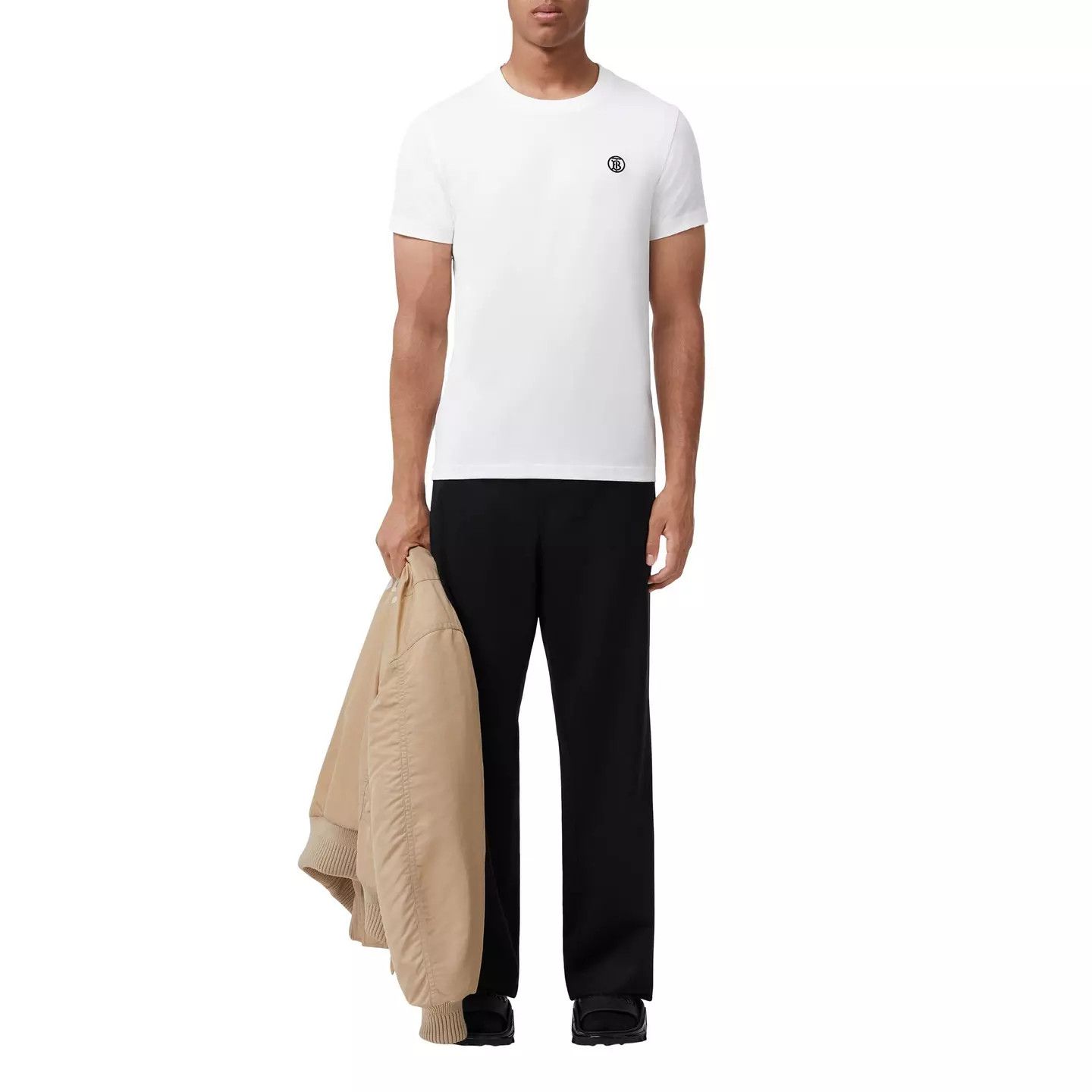 Burberry o1g2r1mq0426 Monogram Motif Cotton T-Shirt in White Size US XL / EU 56 / 4 - 4 Thumbnail