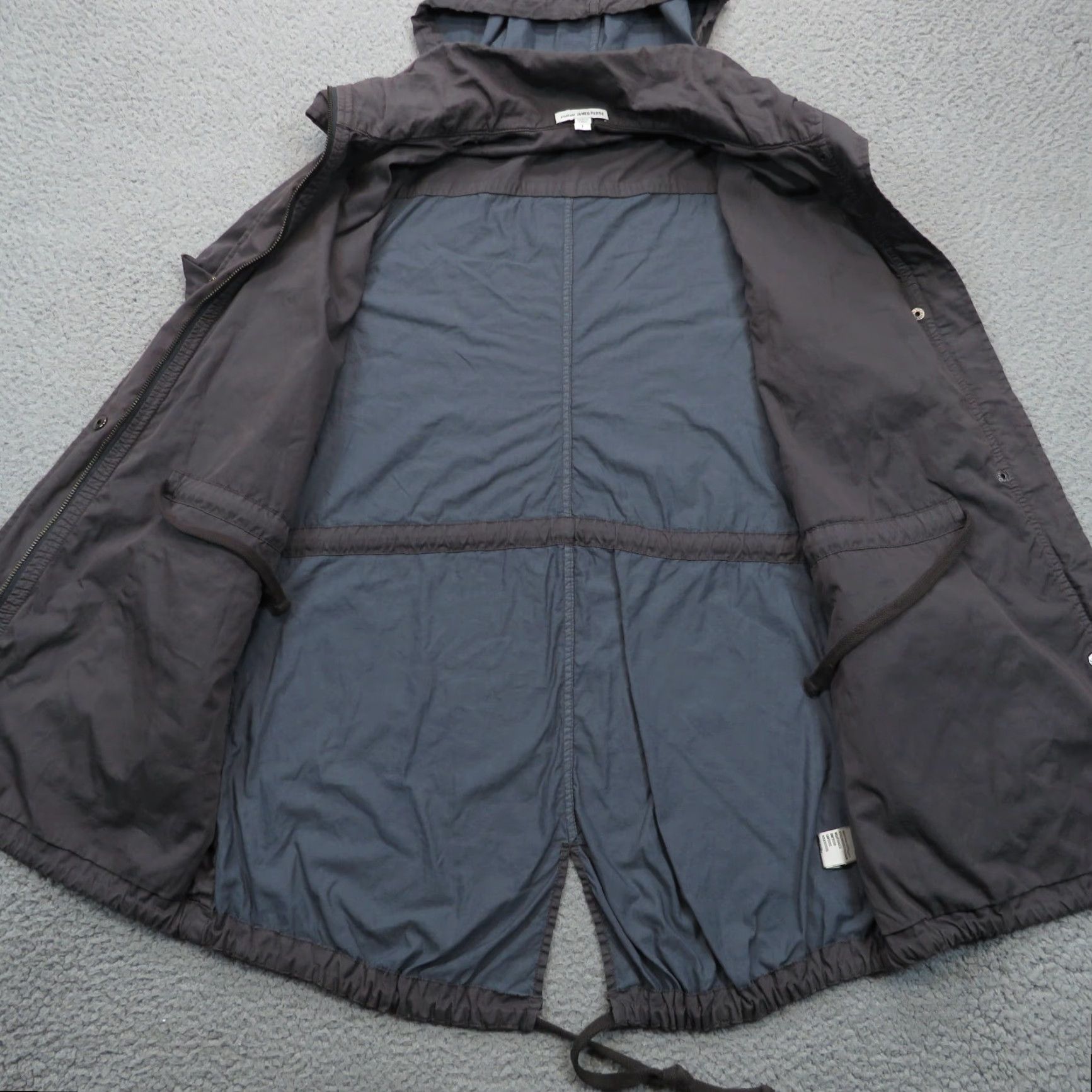 James Perse James Perse Jacket Women Gray Utility Parka Hooded Fishtail Full Zip Snap Pack Size S / US 4 / IT 40 - 4 Thumbnail
