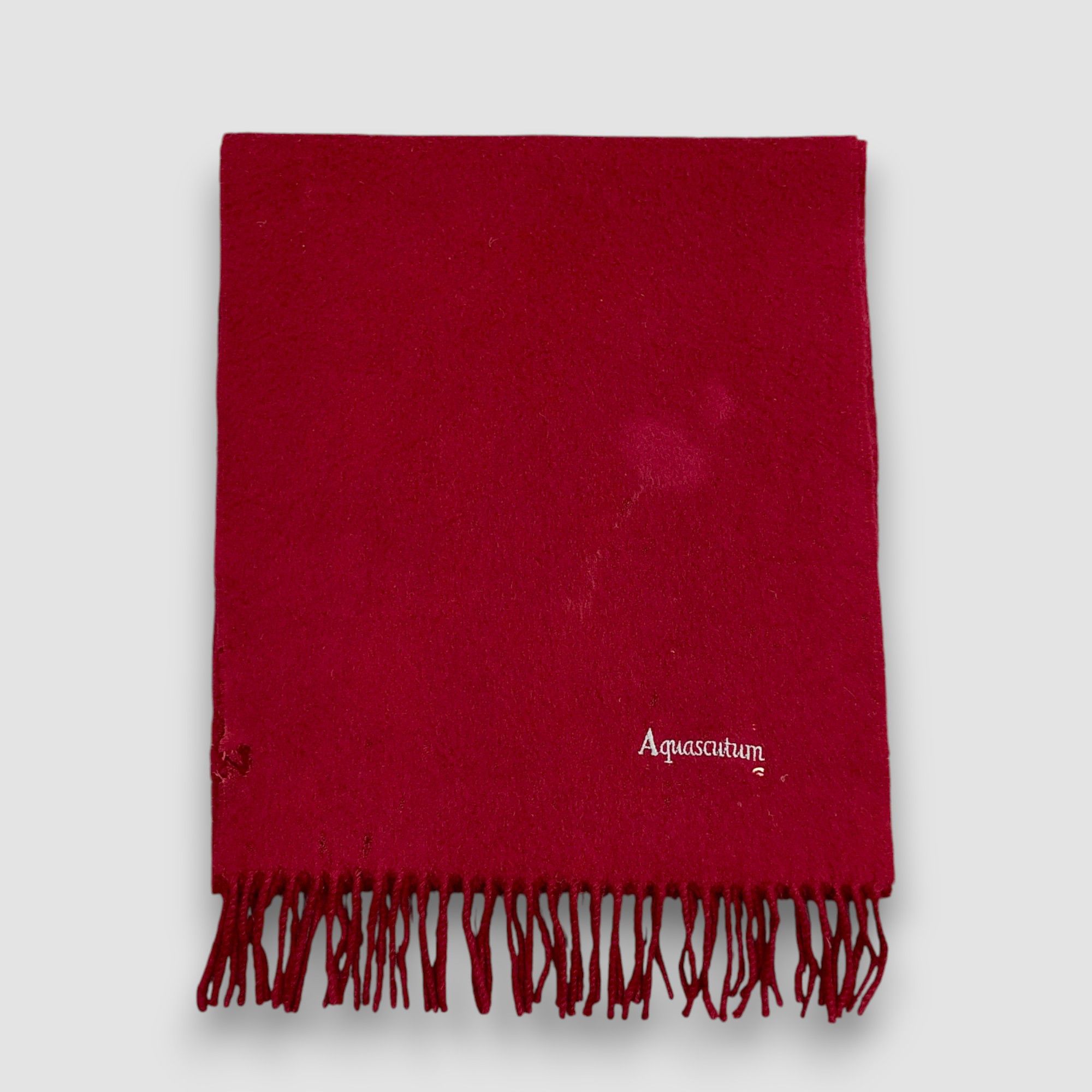 Aquascutum Vintage Aquascutum Scarf Muffler Wool Winter Fringe Scarves Size ONE SIZE - 2 Thumbnail
