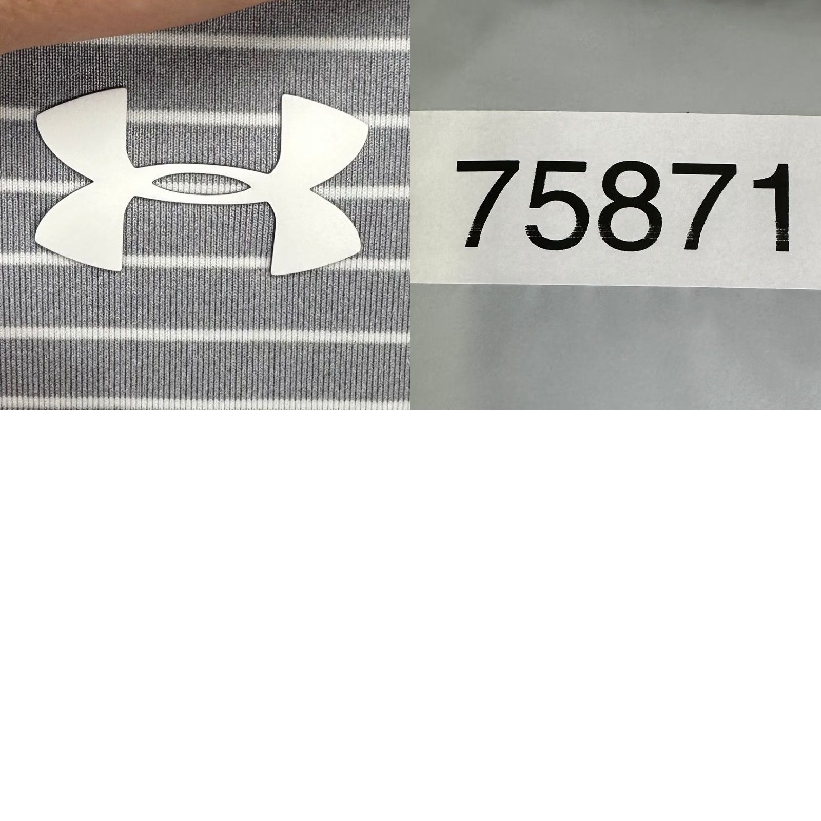 Under Armour Under Armour HeatGear Polo Mens Golf XL Striped Short Sleeve Gray Breathable Stretch Rugby Logo Size US XL / EU 56 / 4 - 8 Thumbnail