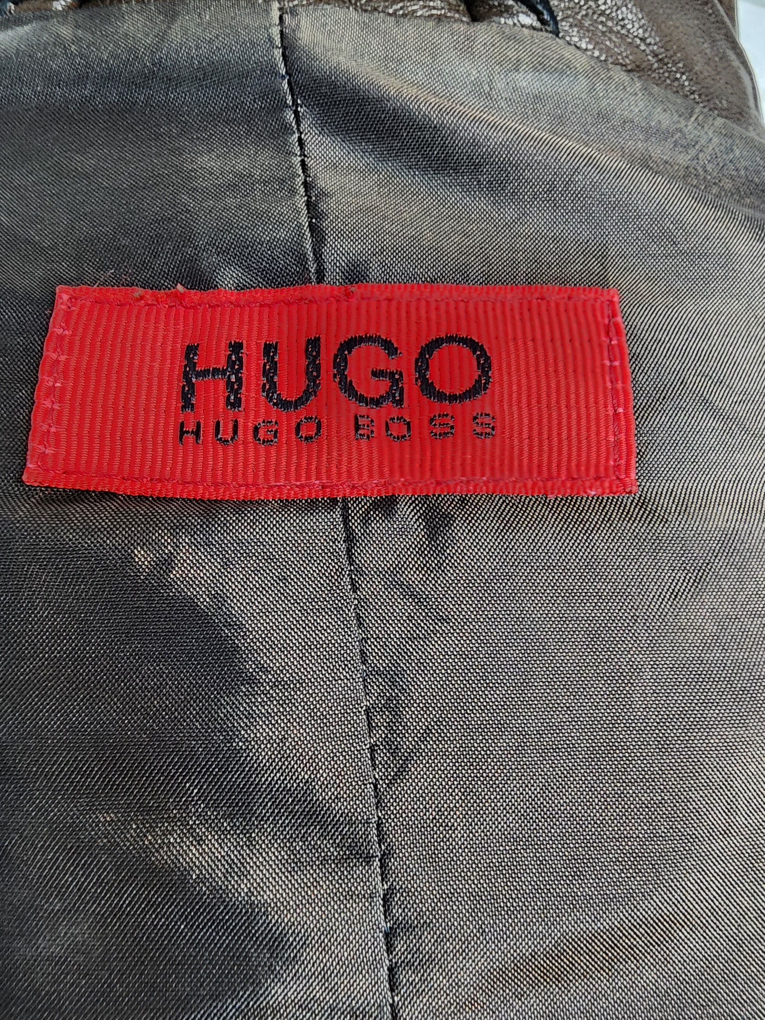 Hugo Boss Vintage Brown Leather Jacket: Women's Zip-Up Sportswear Size M / US 6-8 / IT 42-44 - 9 Thumbnail