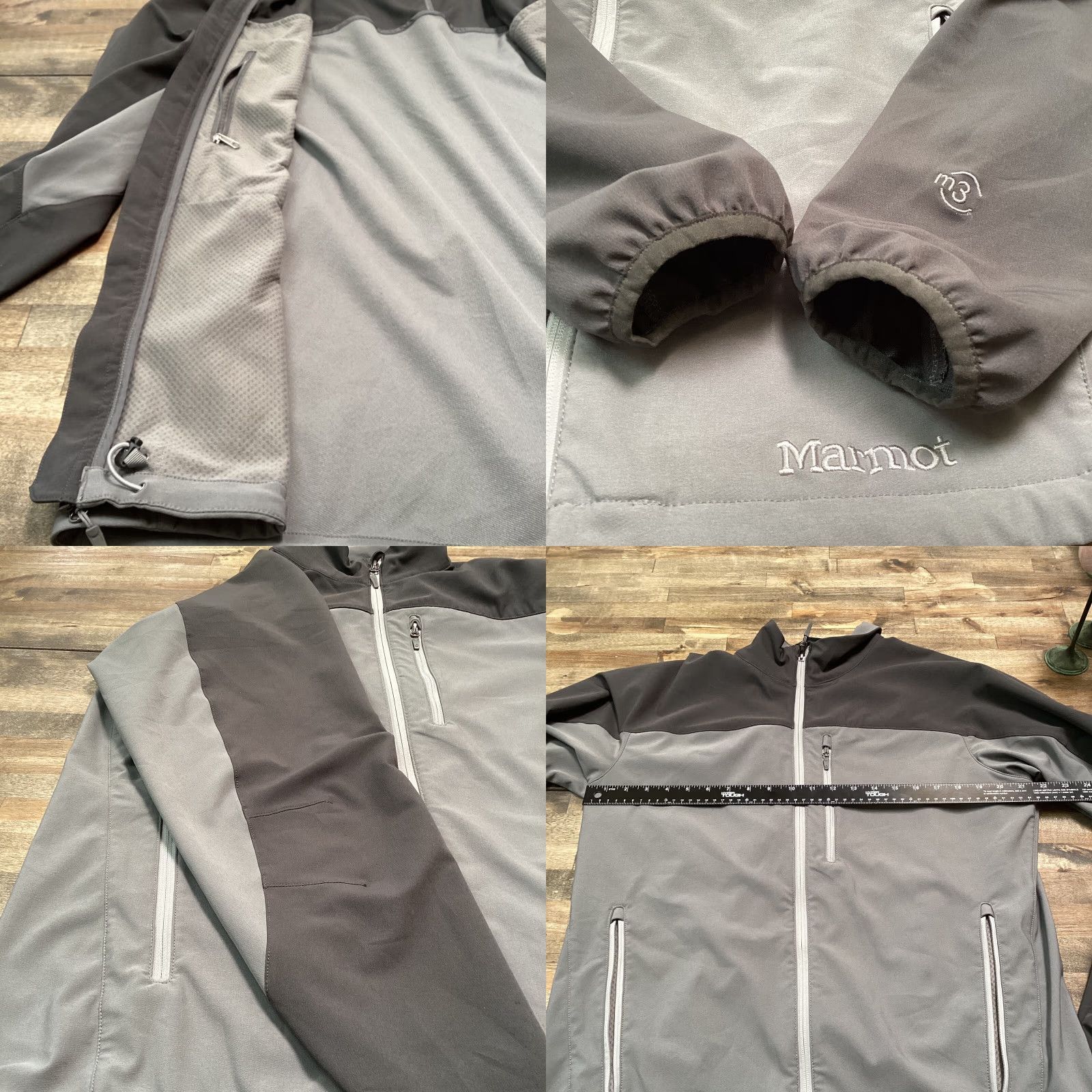 Marmot Marmot M3 Tempo Jacket Men XL Gray Two Tone Full Zip Soft Shell Outdoor Hiking Size US XL / EU 56 / 4 - 8 Thumbnail