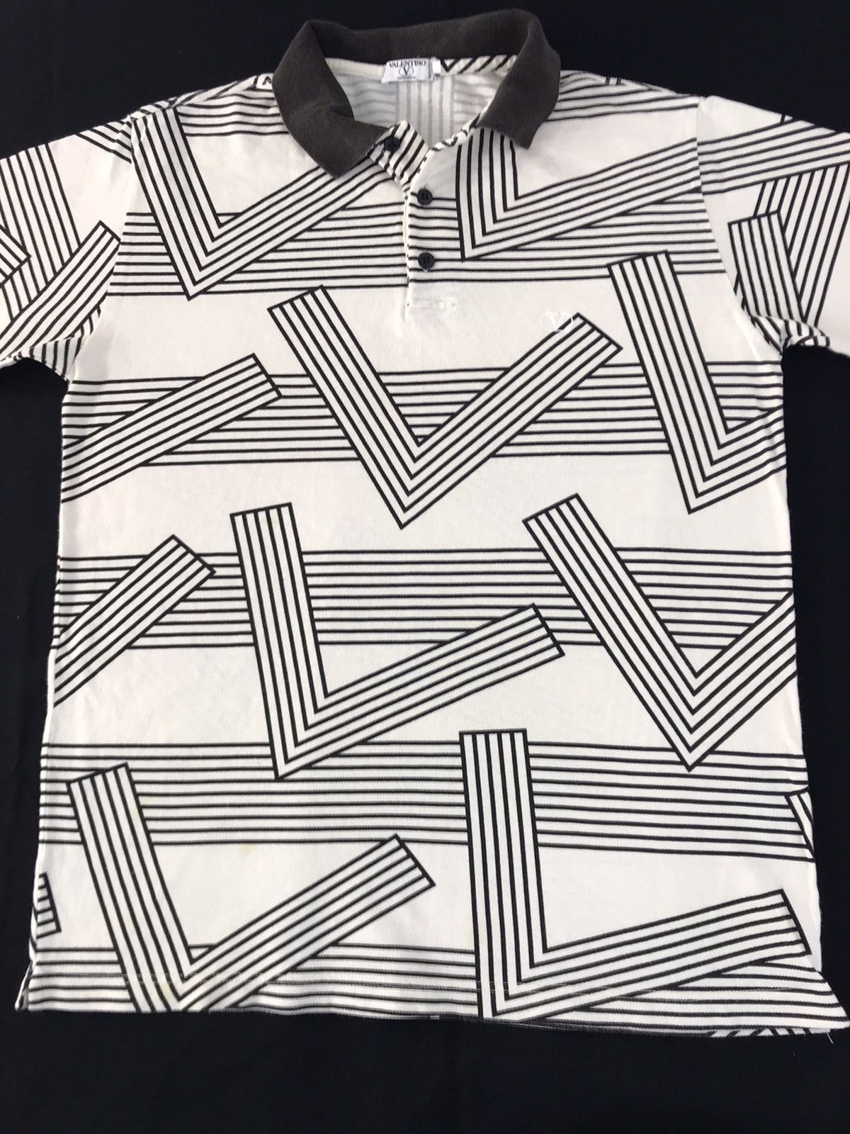 Valentino Valentino Swimwear Made In Italy Longsleeve Polo Printed Size US L / EU 52-54 / 3 - 3 Thumbnail
