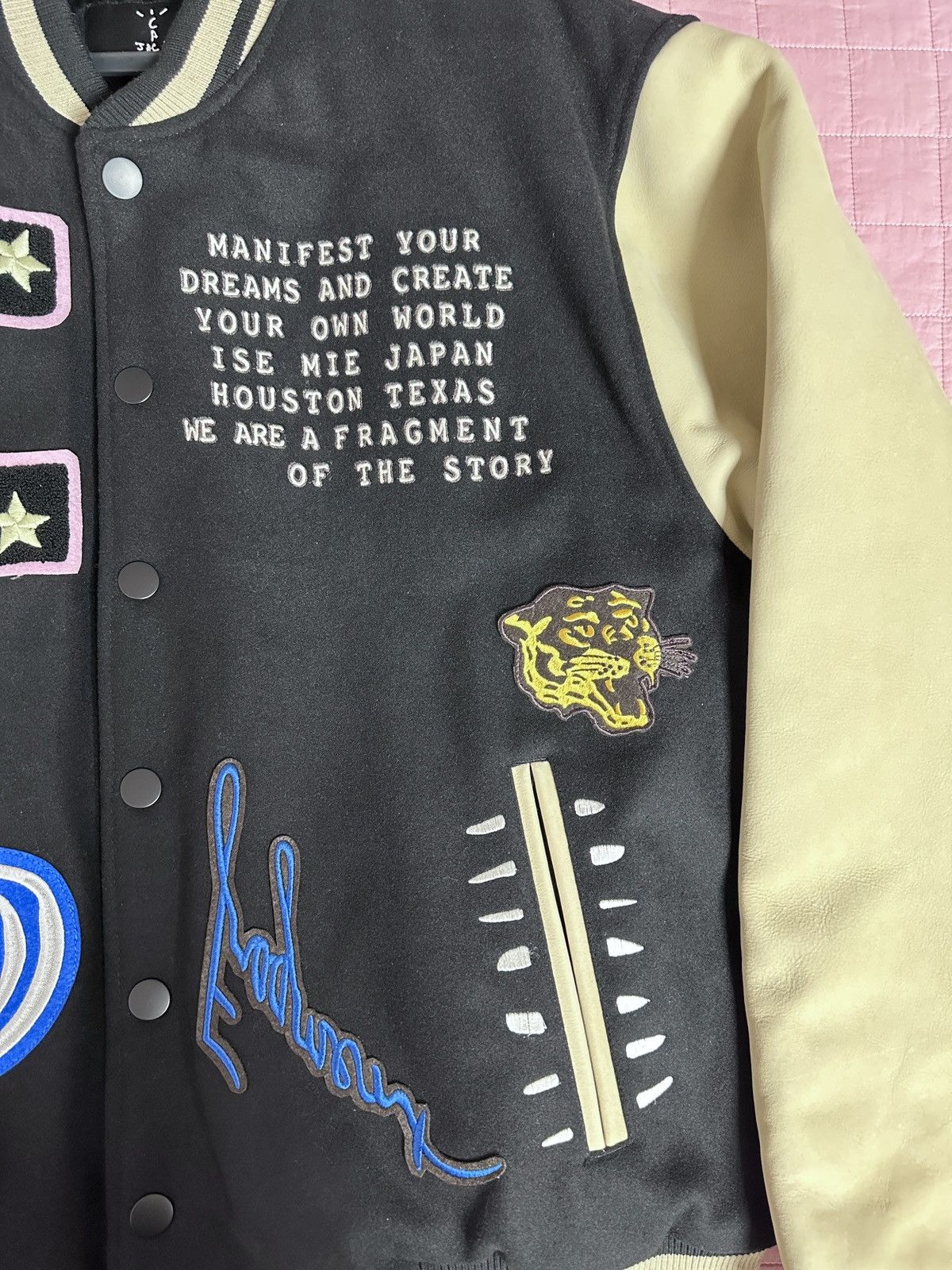 Fragment Design Travis Scott Cactus Jack Fragment Letterman Varsity Jacket Size US XXL / EU 58 / 5 - 4 Thumbnail