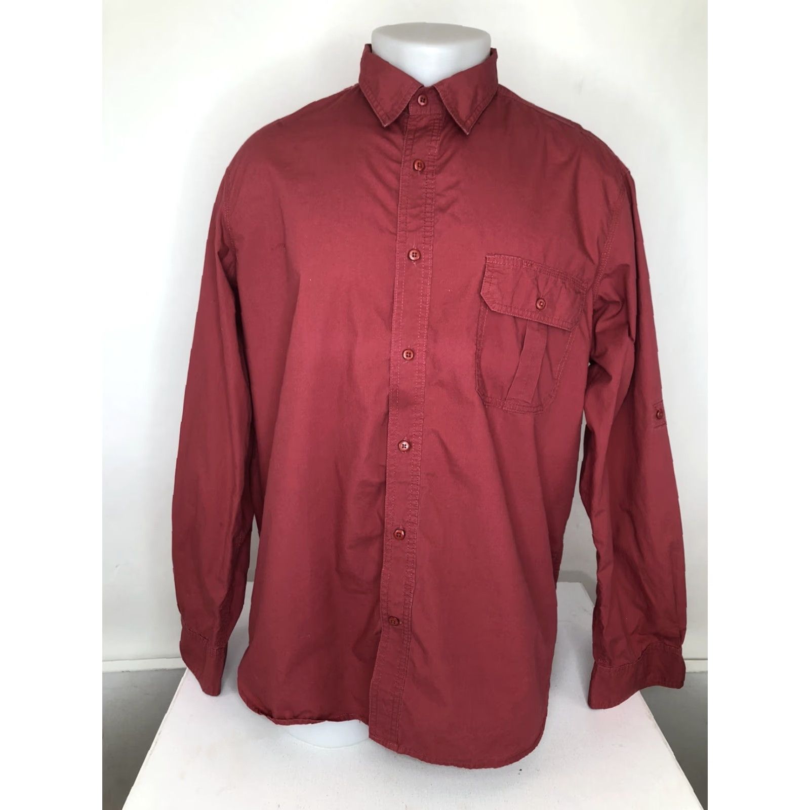 Vintage Driza-Bone Shirt Hardware Fit Mens XL Red Button-Up Long Sleeve Shirt Mens XL Red Size US XL / EU 56 / 4 - 2 Thumbnail