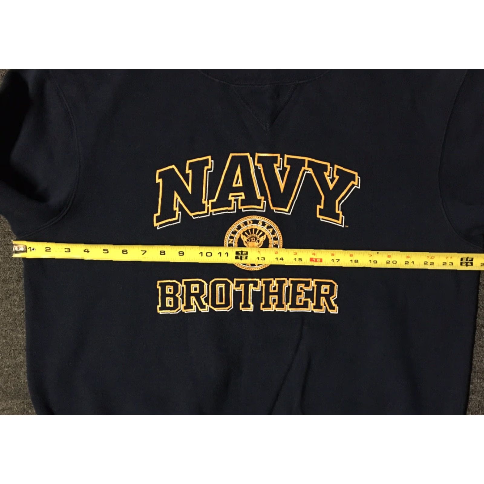 Soffe VINTAGE 90s US Navy Brother Spellout Sweatshirt L Navy Blue Men Large Pullover Casual College Grunge Military USA USA Navy Size US L / EU 52-54 / 3 - 4 Thumbnail