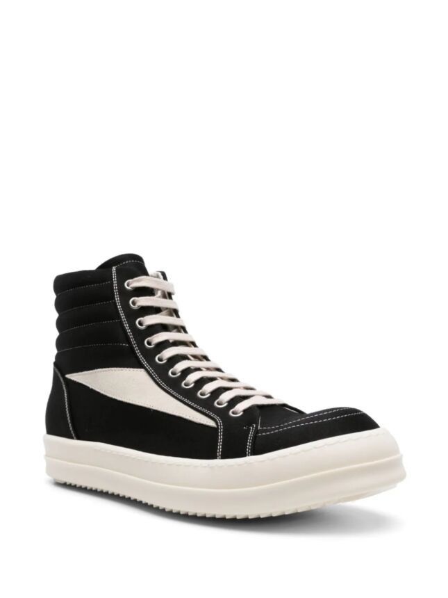 image of Rick Owens Drkshdw Lido High Vintage Sneakers in Black, Men's (Size 7)