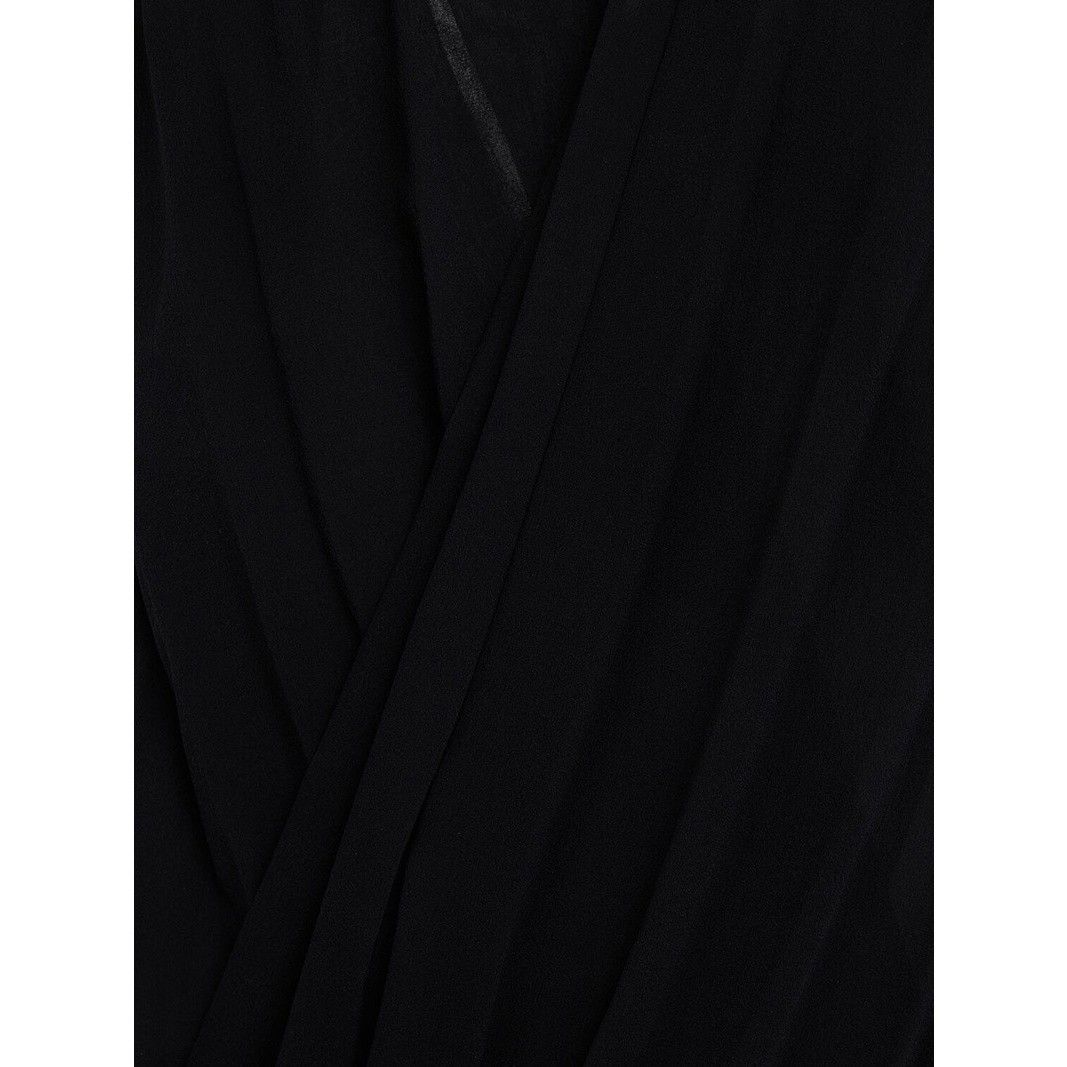 RICK OWENS Maria Draped Plisse Black Silk Jacket New & Authe