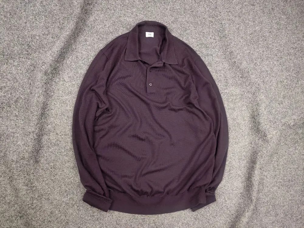 SPOKE Spoke Design merino wool Long Sleeve Polo Button Sweater Size US M / EU 48-50 / 2 - 1 Thumbnail