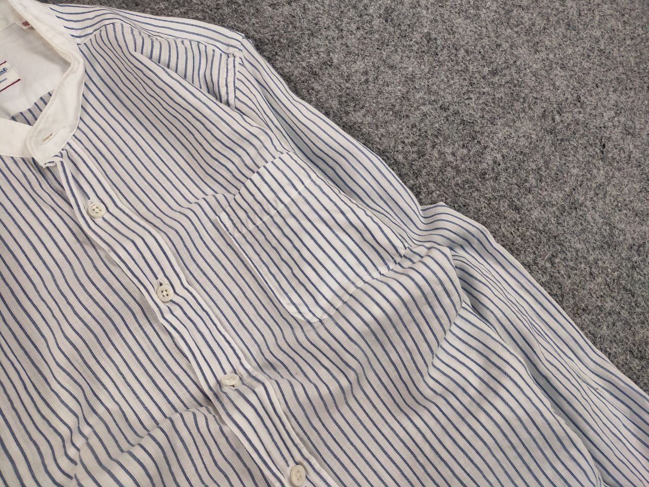 Glanshirt Glanshirt Japan Design Blue/White Striped button Shirt Size US M / EU 48-50 / 2 - 12 Thumbnail