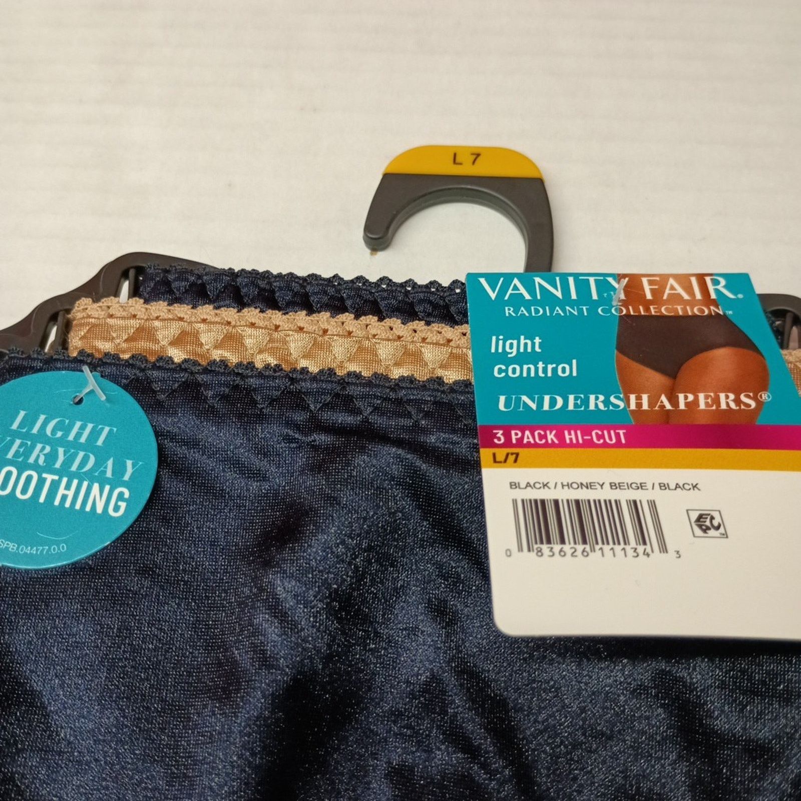 Other VANITY FAIR Women 3-Pair Hi Cut Panties Nylon Size L/7 Size ONE SIZE - 3 Thumbnail
