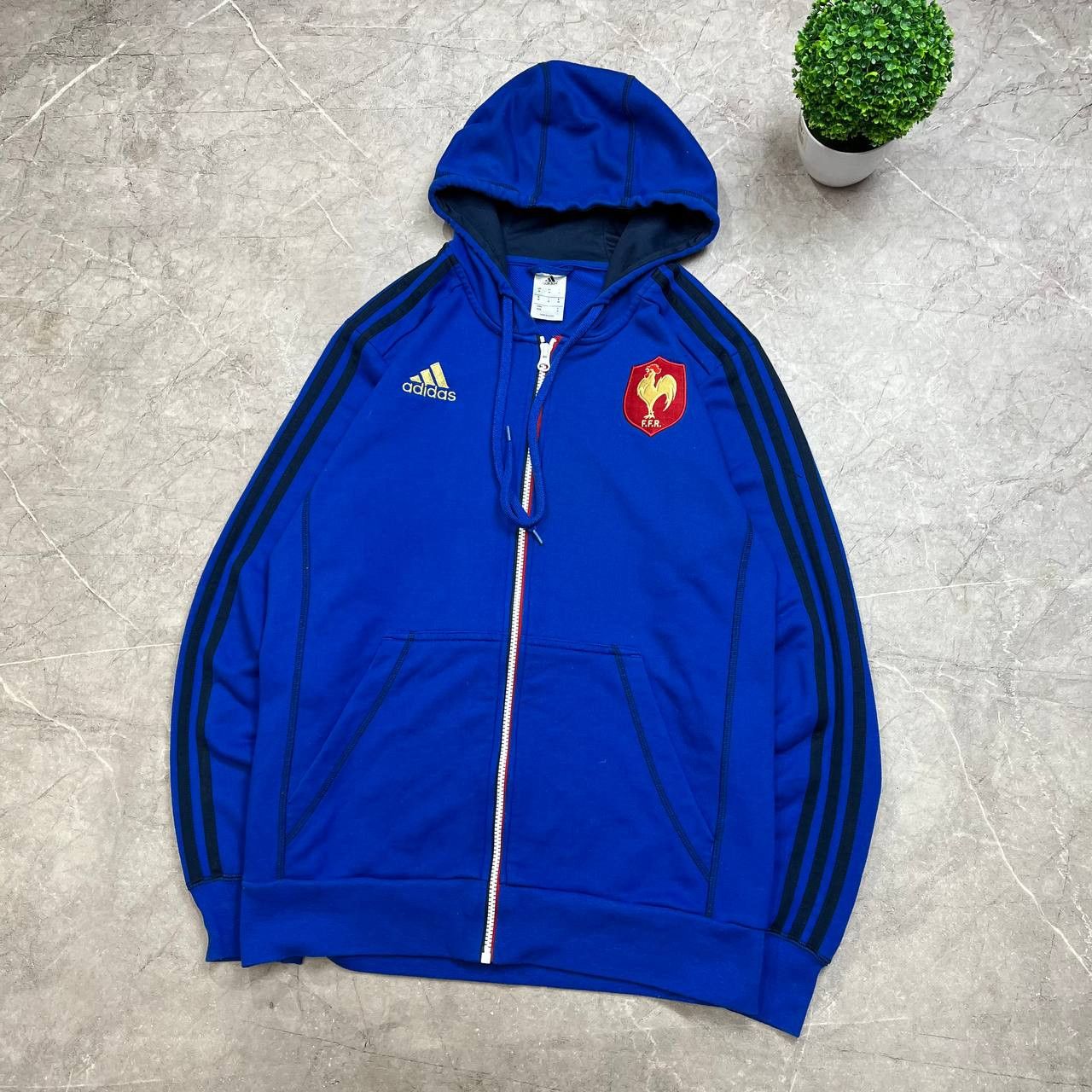 Adidas Adidas 2015/2016 France Team Rugby Zip Track Top Jacket Size US M / EU 48-50 / 2 - 6 Thumbnail