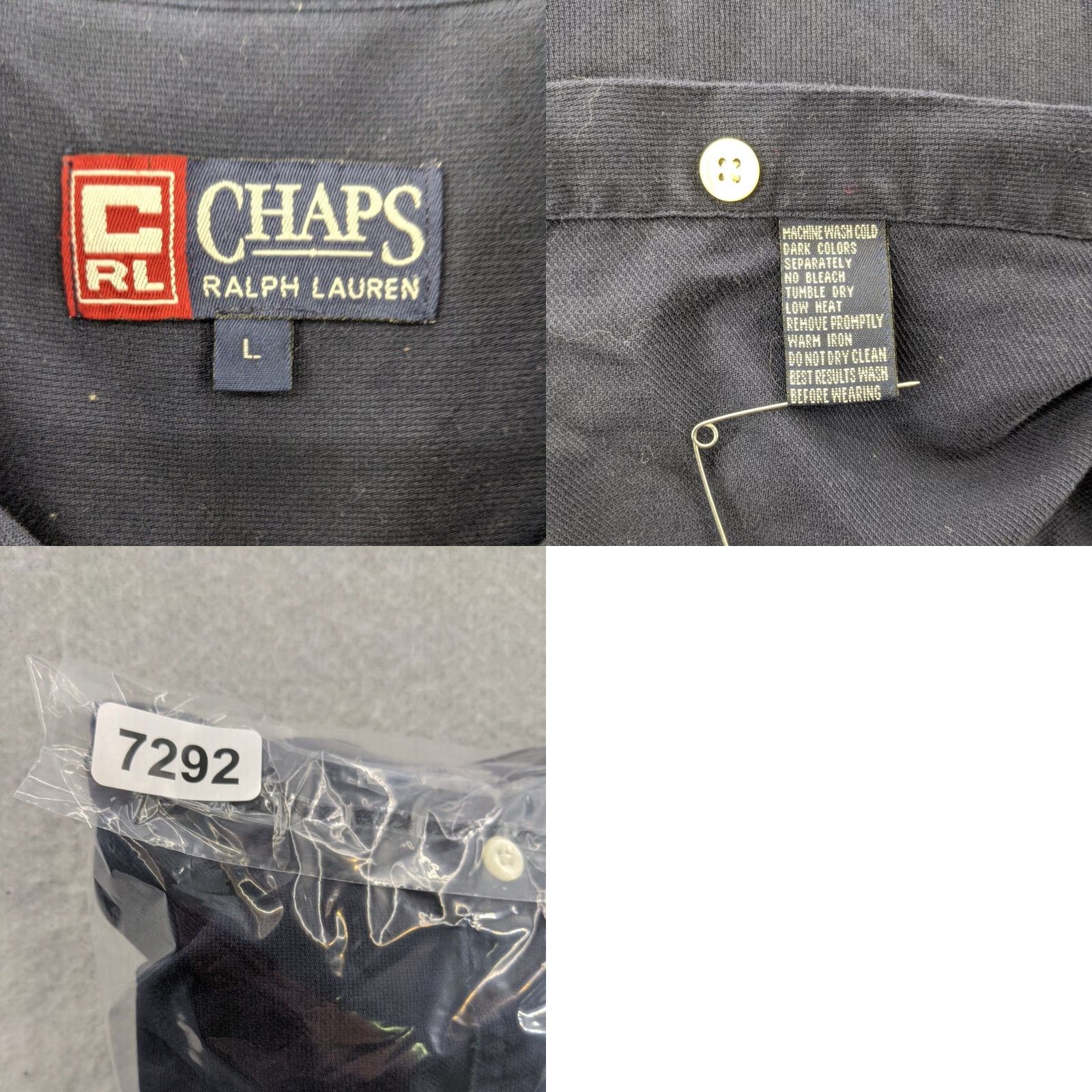 Chaps VINTAGE Ralph Lauren CHAPS Shirt Mens Large Button Up Cotton 90s 80s Size US L / EU 52-54 / 3 - 8 Thumbnail