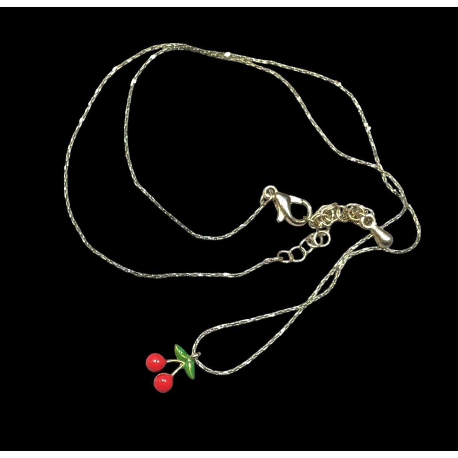 Other Minimalist Cherry Pendant Necklace With Gold Tone Chain Size ONE SIZE - 1 Thumbnail