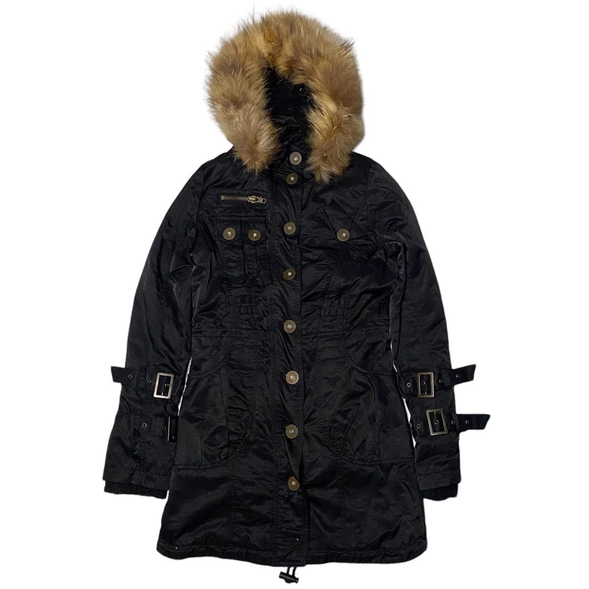 If Six Was Nine 2000's D.I.A Fur Racoon Parka Jacket Hoodie Size US S / EU 44-46 / 1 - 1 Thumbnail