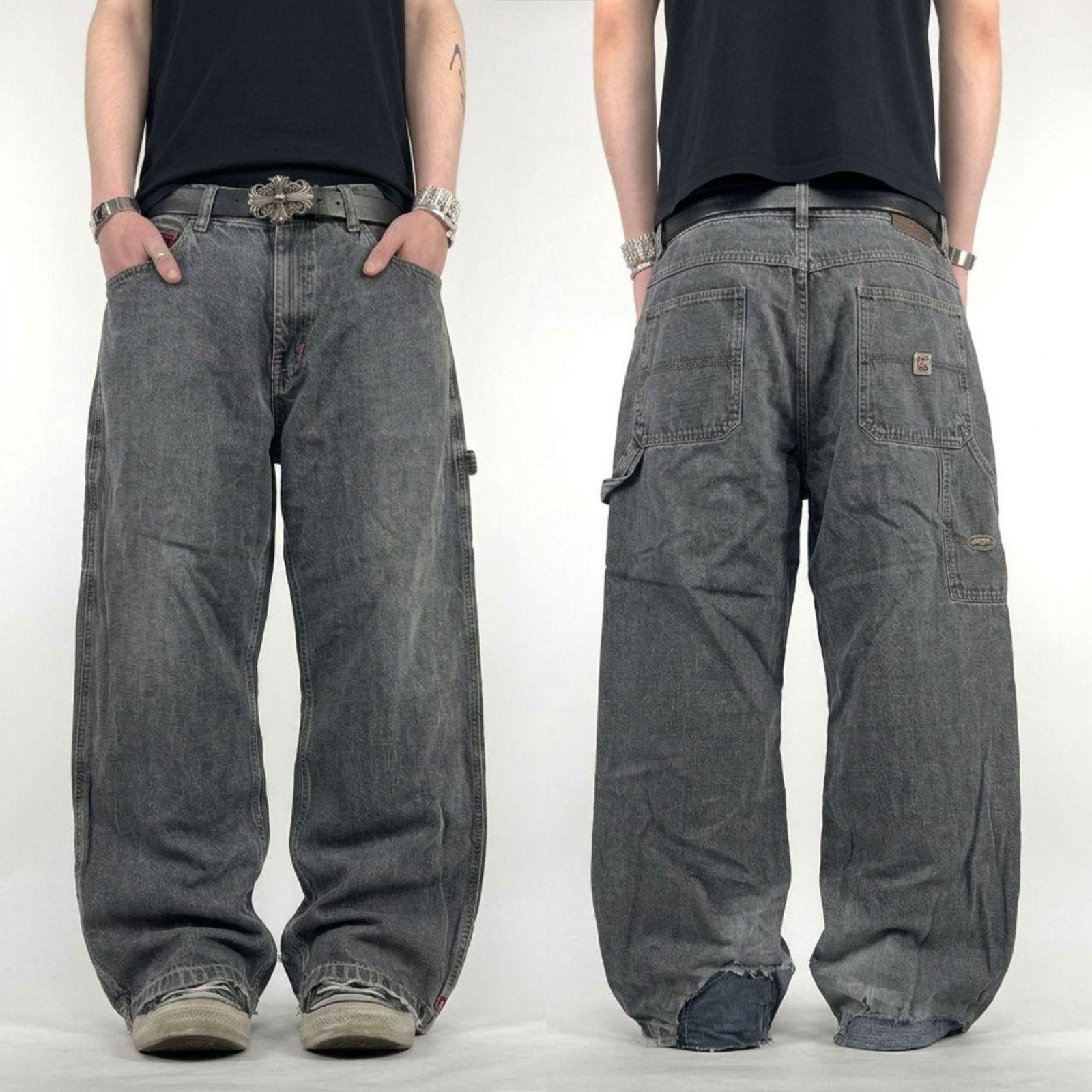 Vintage archive embroidered skater cyber baggy y2k jeans