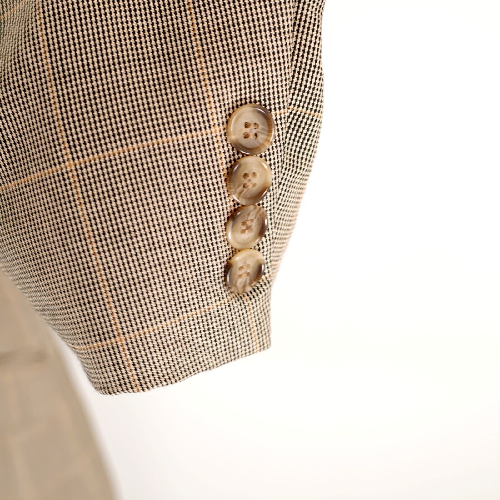 Brooks Brothers Brooks Brothers 346 Silk Wool 42R Tan Check W/ Yellow Window Size 42R - 3 Thumbnail