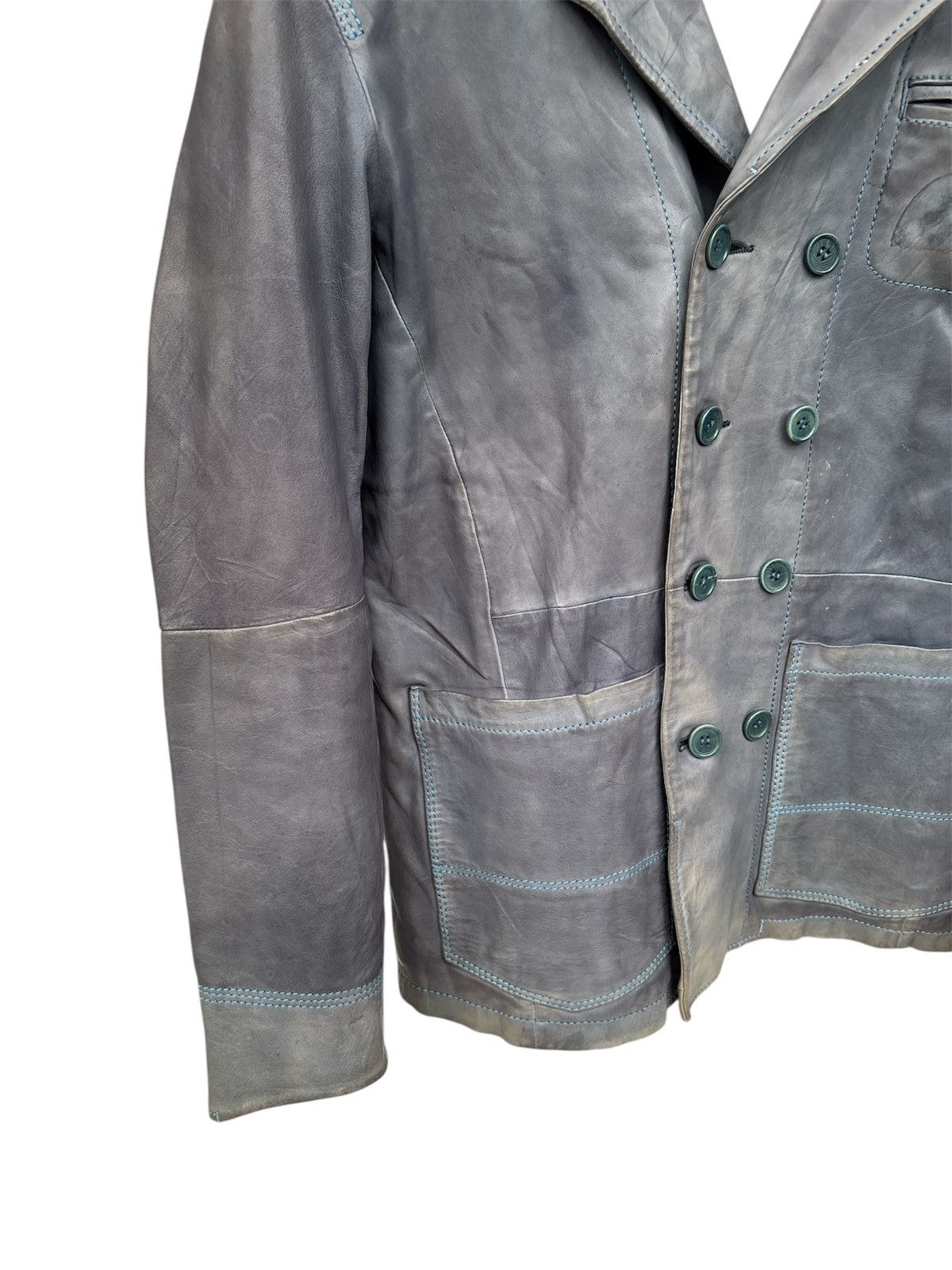 Diesel Vintage Double Breasted Leather Jacket Size US XS / EU 42 / 0 - 4 Thumbnail