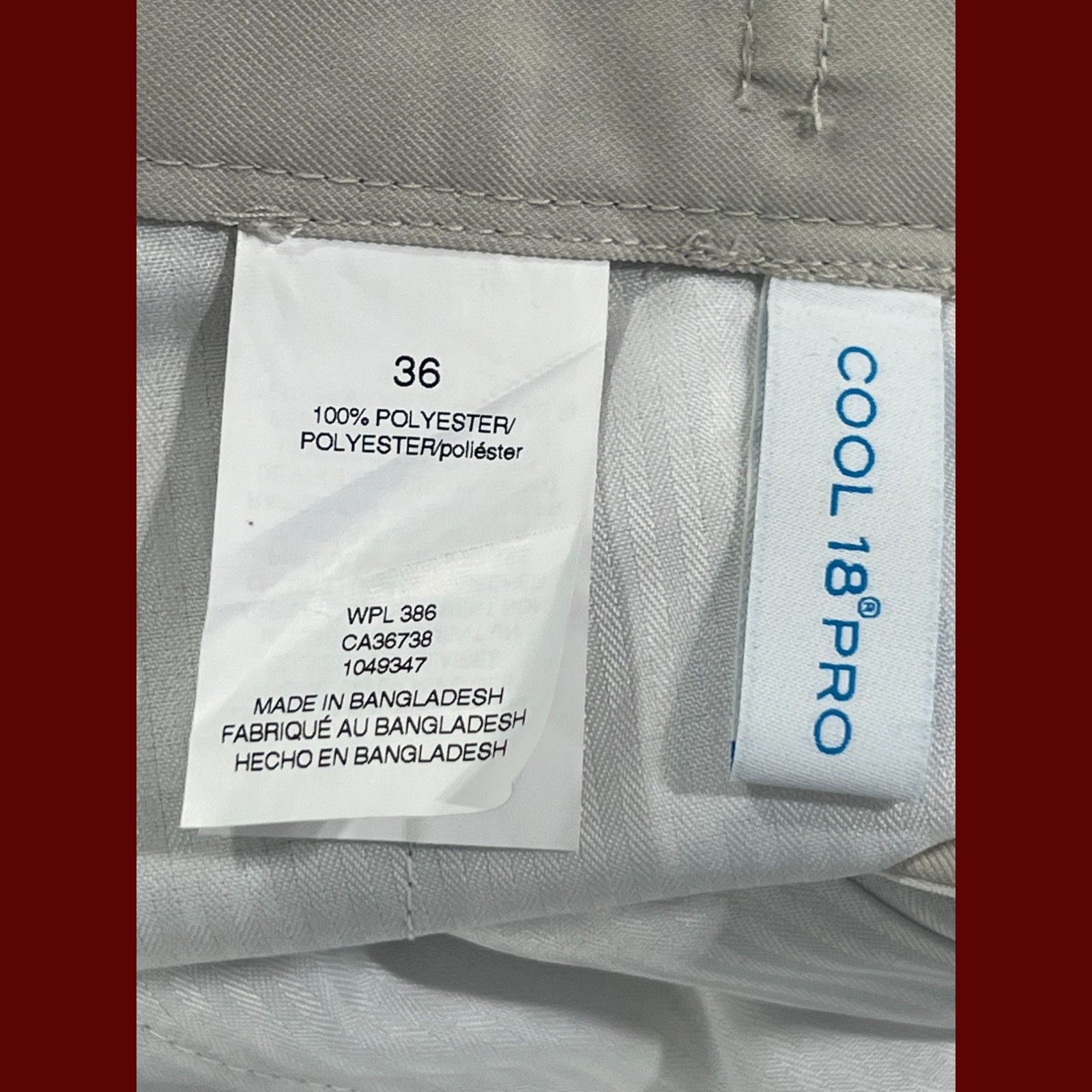 Other Haggar - Cool 18 Pro - Men's Pleat Front Short - Expandible Size US 36 / EU 52 - 13 Thumbnail