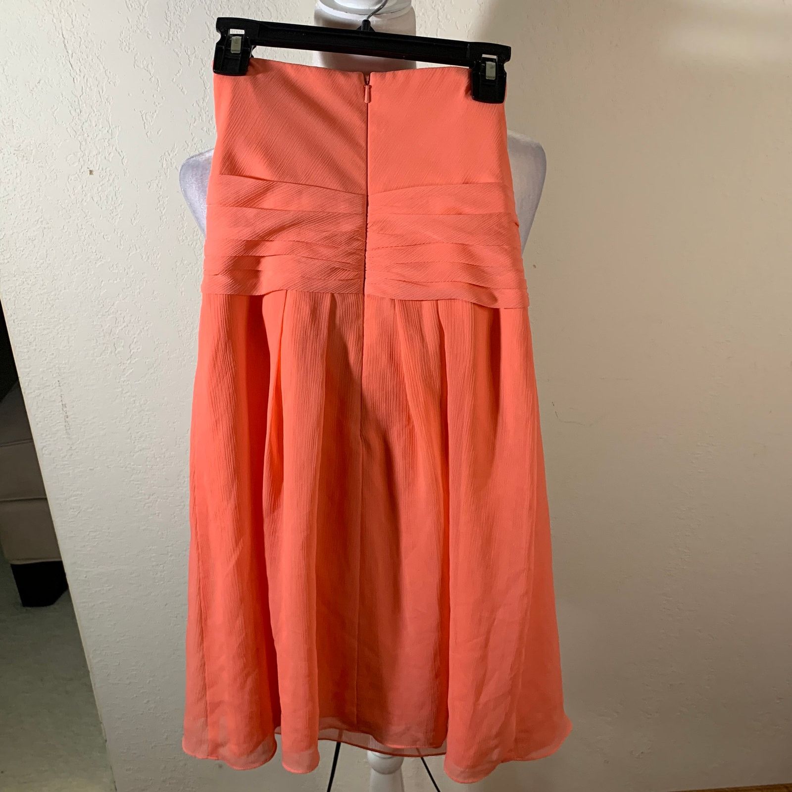 Other David's Bridal Womens Dress Coral Strapless Size XS / US 0-2 / IT 36-38 - 2 Thumbnail