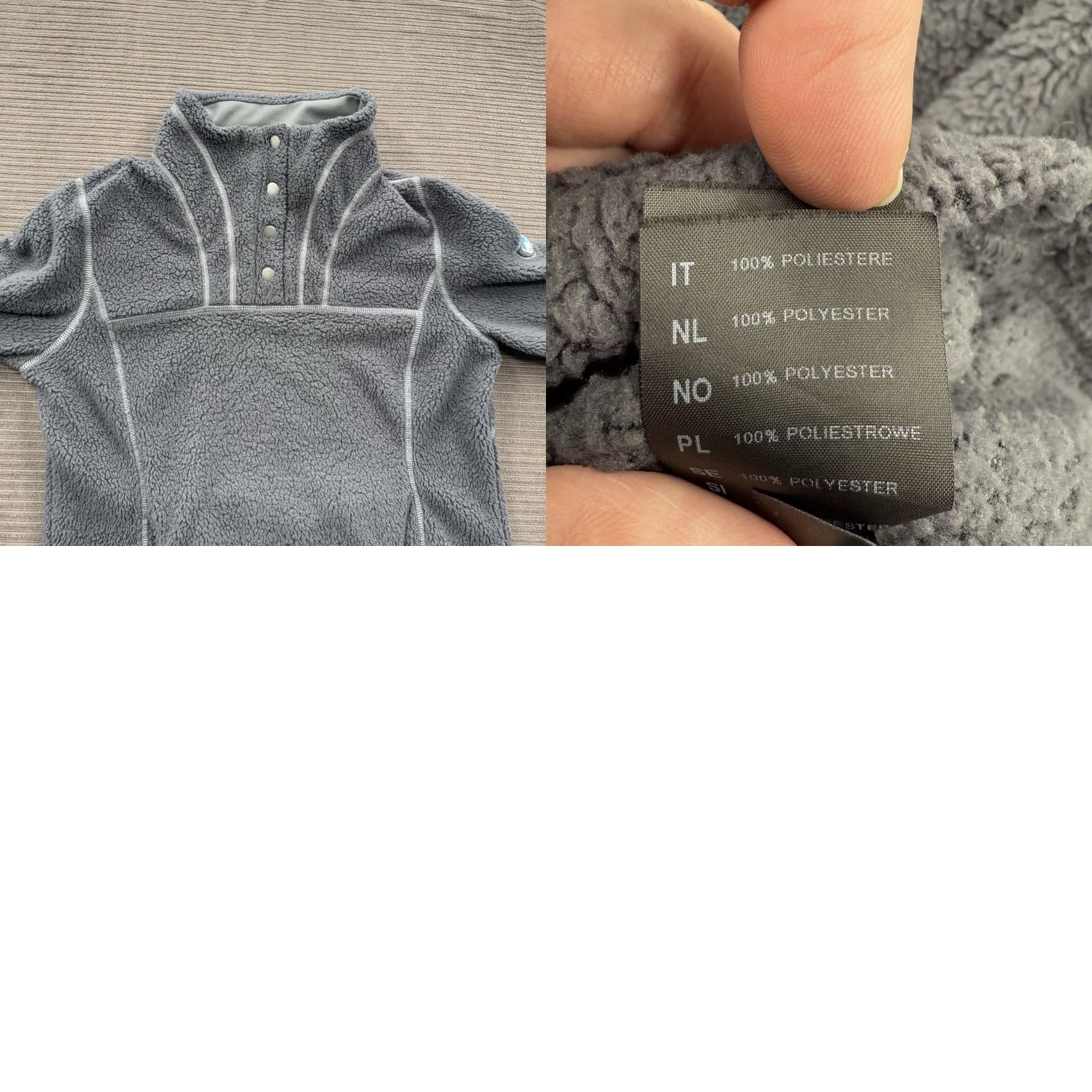 Vintage Kuhl Jacket Women Small Gray 1/4 Zip Fleece Outdoor Polyester Long Sleeve Casual Outdoor Size S / US 4 / IT 40 - 8 Thumbnail