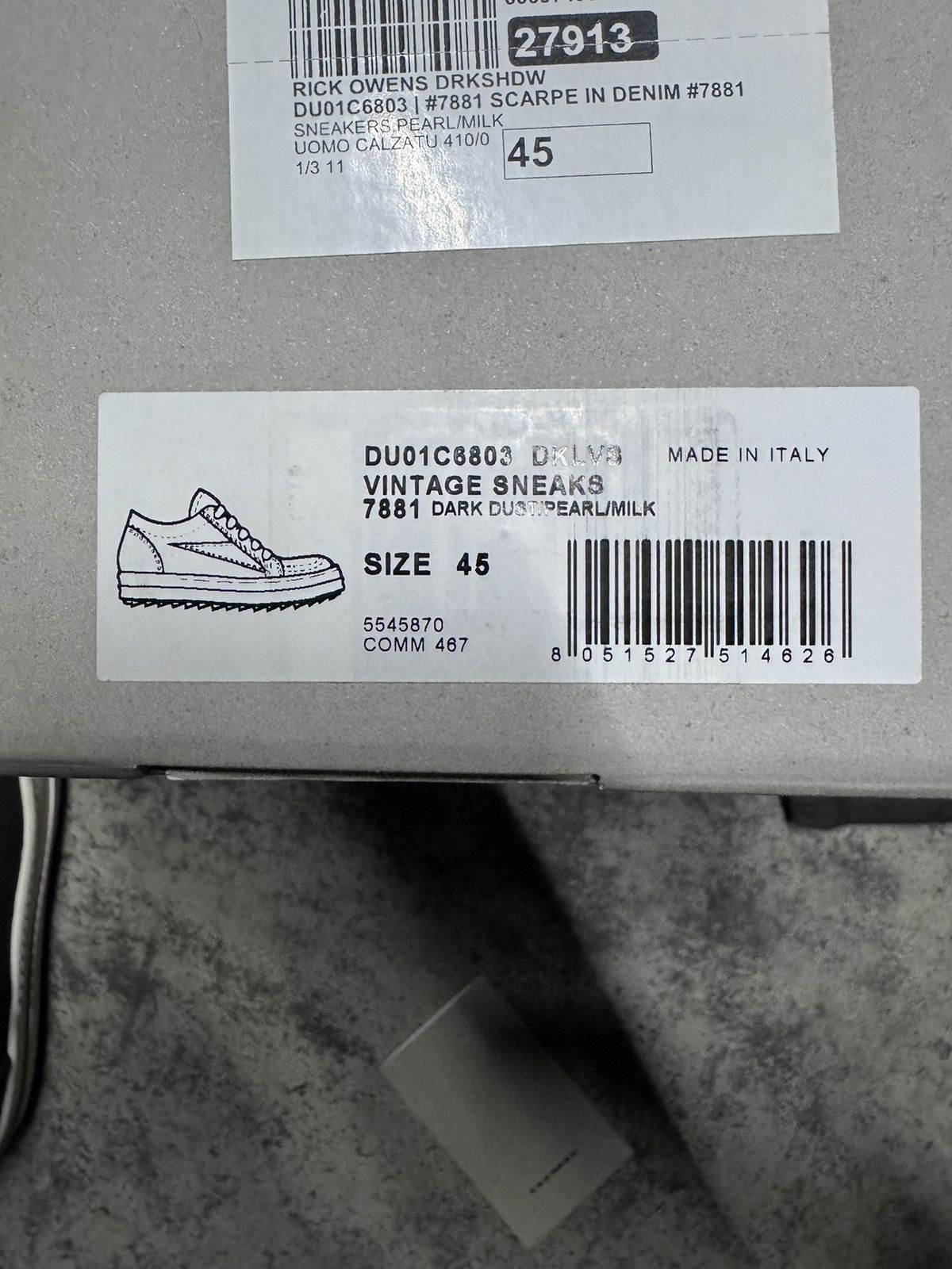Rick Owens × Rick Owens Drkshdw Rick Owens Vintage Vans EDFU 2023 Size US 12 / EU 45 - 18 Thumbnail