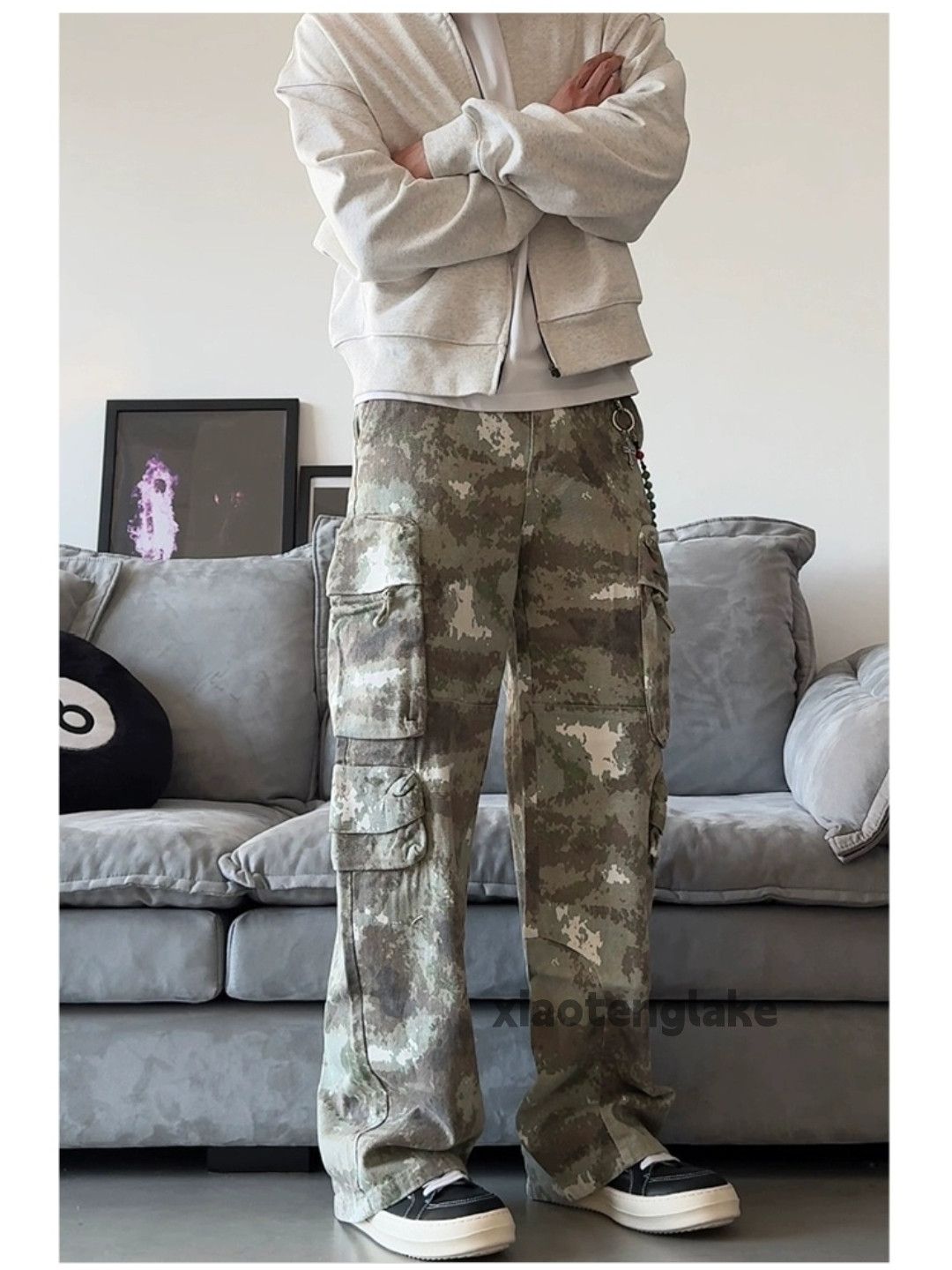 utility military loose baggy camo hiphop cargo pants