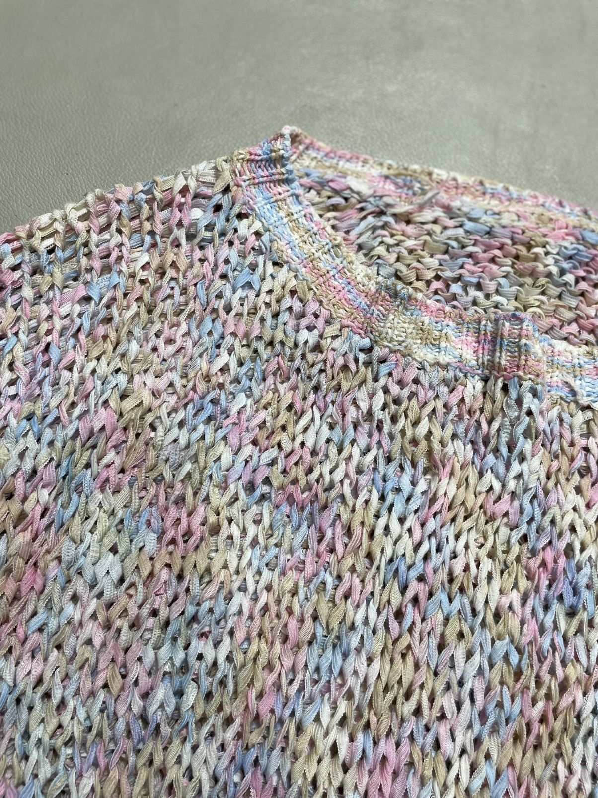Issey Miyake Undefined Grunge Multicolor Fishnet Sweaters Size US L / EU 52-54 / 3 - 2 Thumbnail