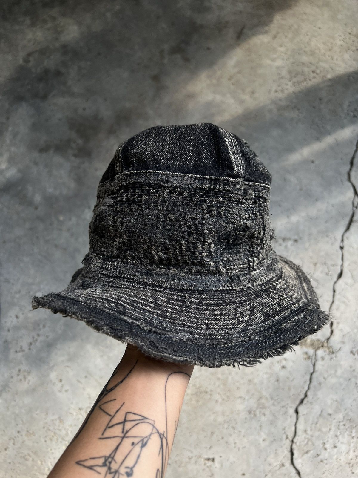 Kapital Thrashed Faded Kapital Bucket Hat Distressed ERD Size ONE SIZE - 4 Thumbnail