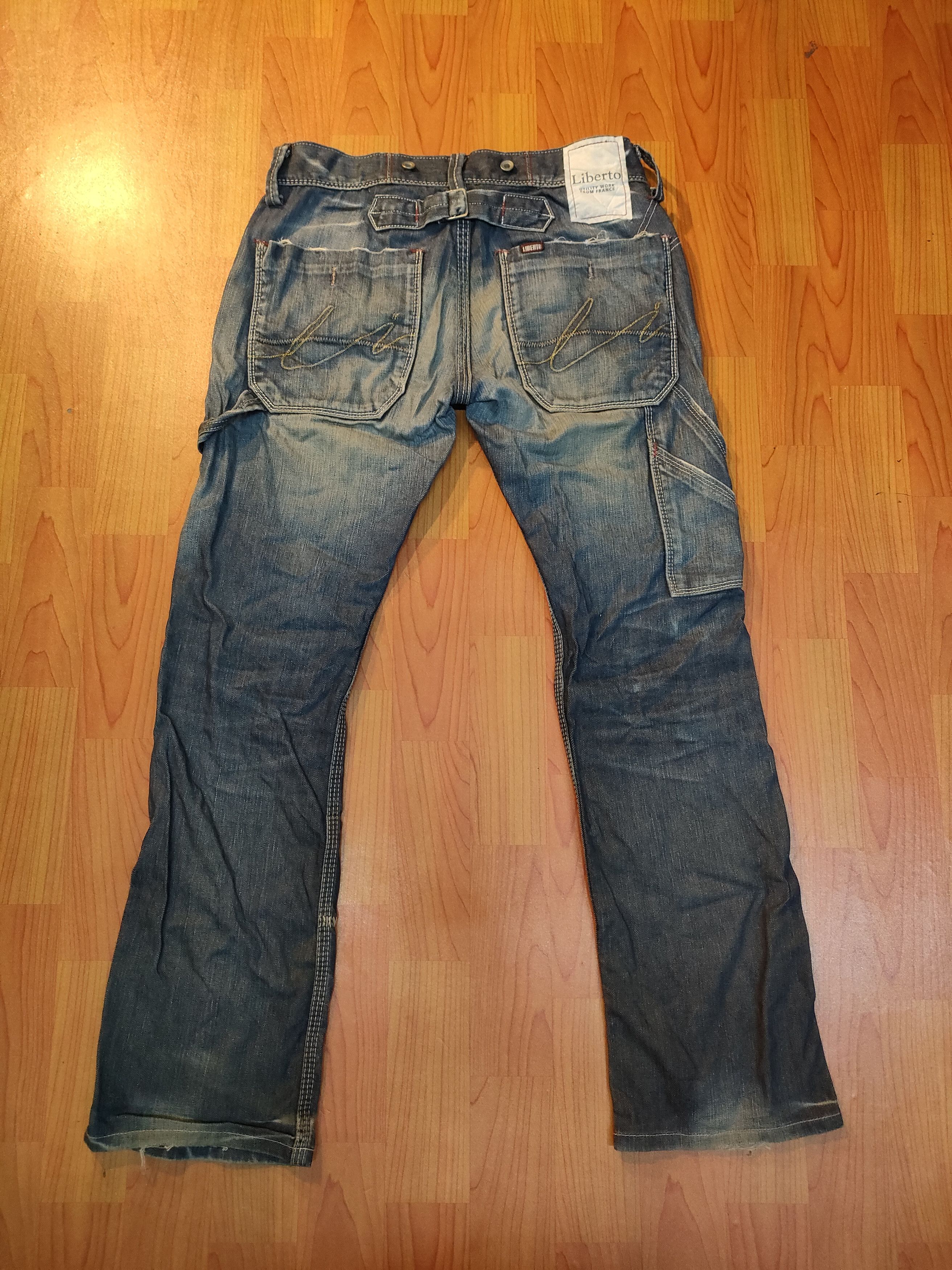If Six Was Nine × Japanese Brand Flare🔥🔥Libero Carpanter Buckle Back Jeans Size US 30 / EU 46 - 4 Thumbnail