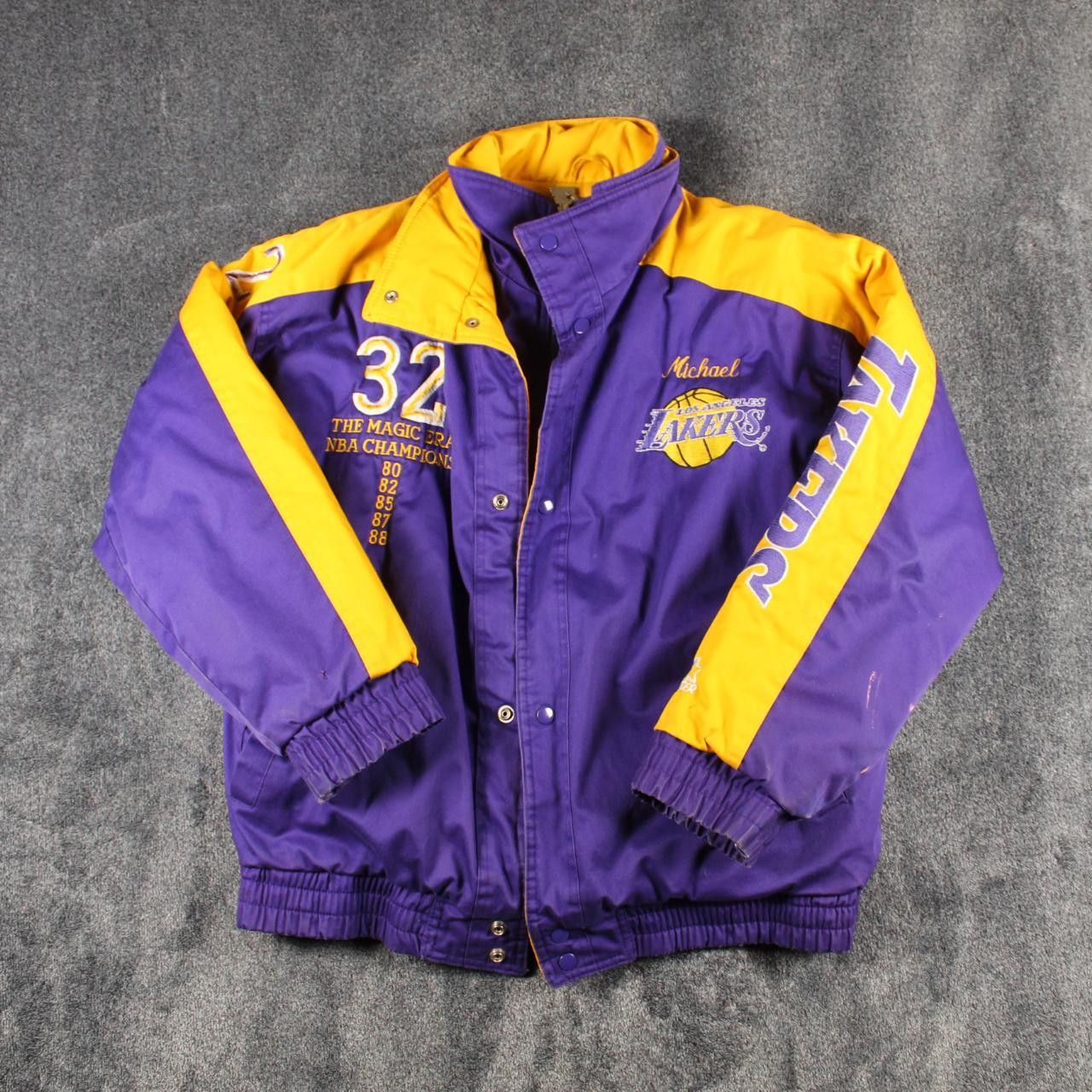 image of VTG 90's Magic Johnson Starter Jacket 'the Magic Era" Large in Yellow, Men's