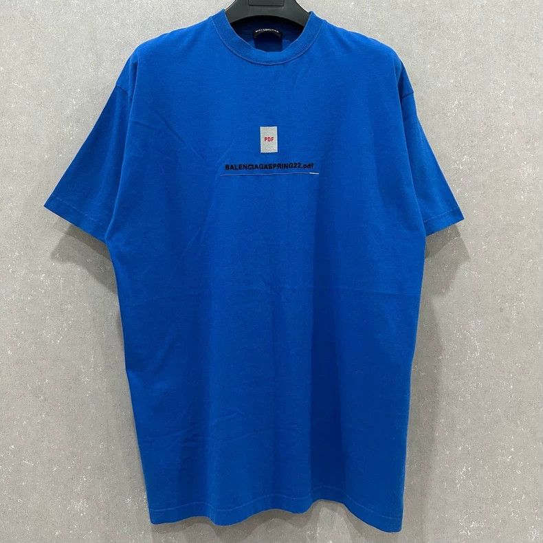 Balenciaga Balenciaga Embroidered Klein Blue Size US L / EU 52-54 / 3 - 1 Thumbnail