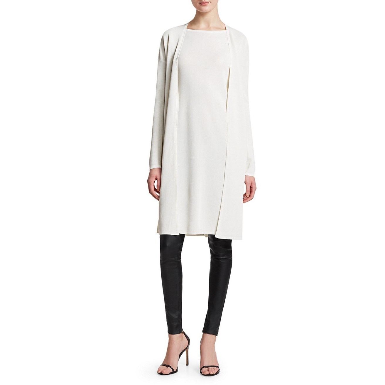 Nordstrom 525 America | Longline Open Cardigan Double Slit | Medium Size M / US 6-8 / IT 42-44 - 1 Thumbnail