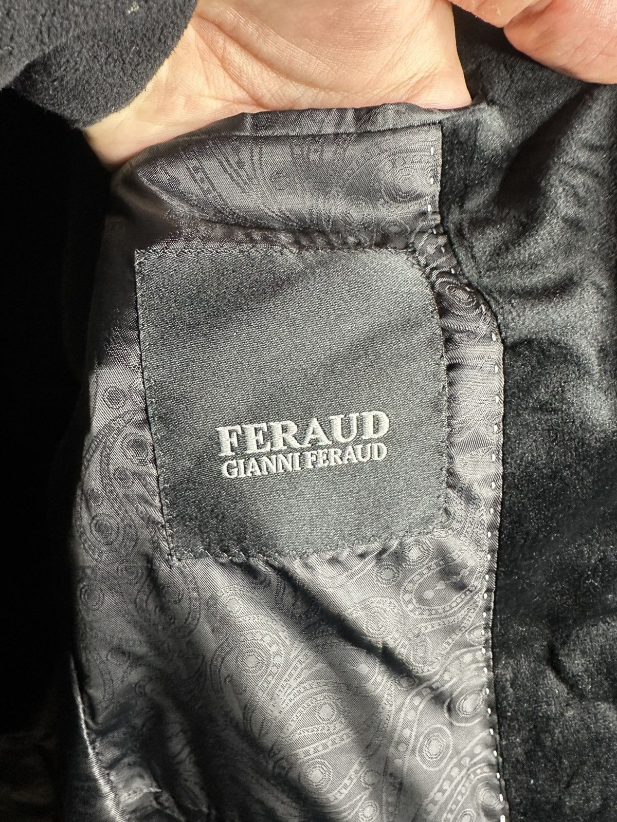 Gianni Feraud Gianni Ferraud Black Velvet Blazer Jacket Size 38R - 4 Thumbnail