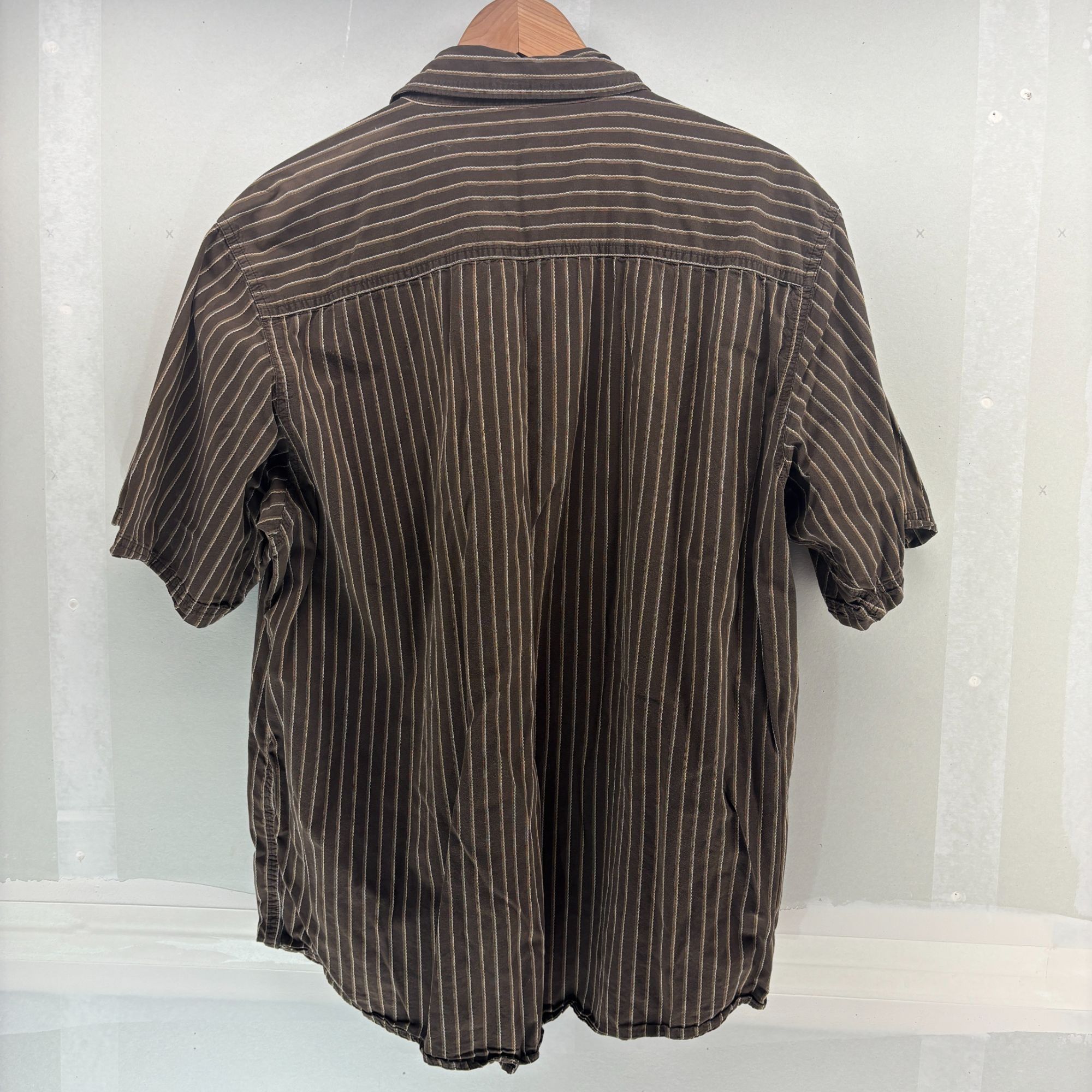 Dickies Dickies Mens Western Shirt 2XL Brown Stripe Short Sleeve Pea Size US XXL / EU 58 / 5 - 2 Thumbnail