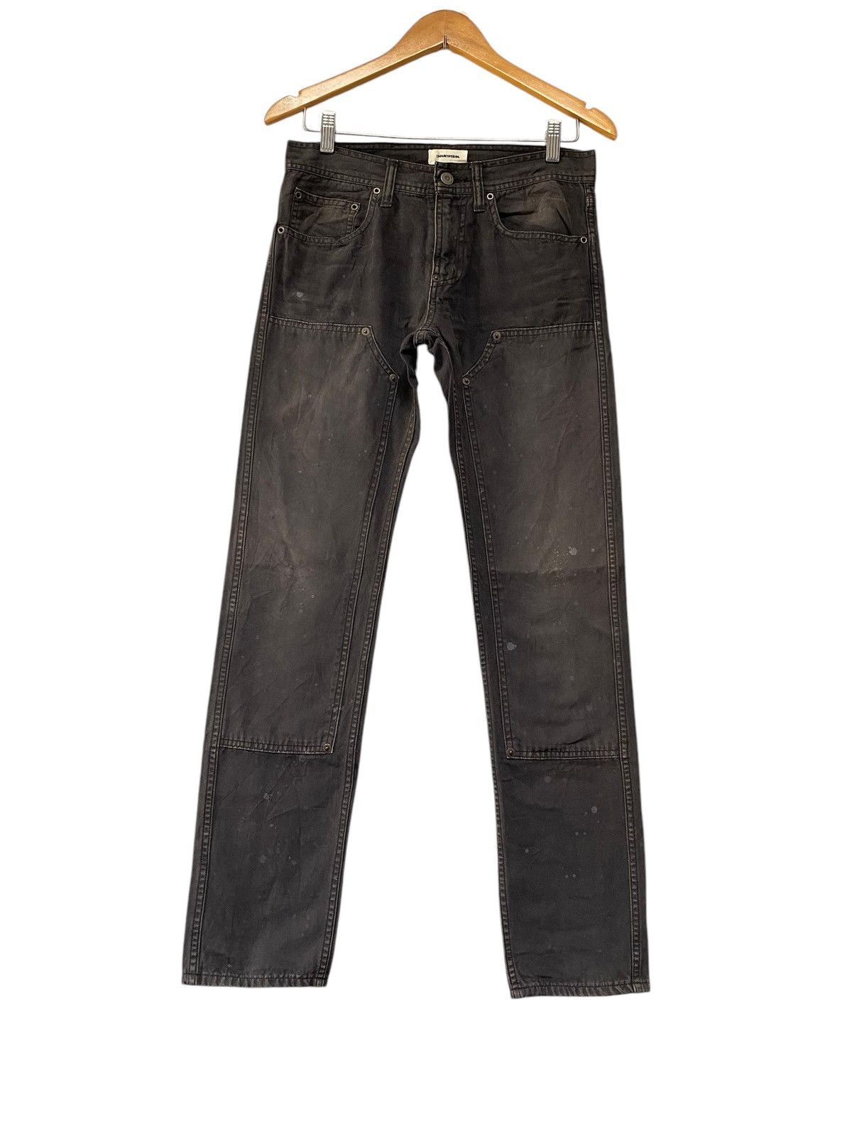 Jun Takahashi × Undercover UNDERCOVER AW2011 painter double knee jeans Size US 29 - 2 Thumbnail