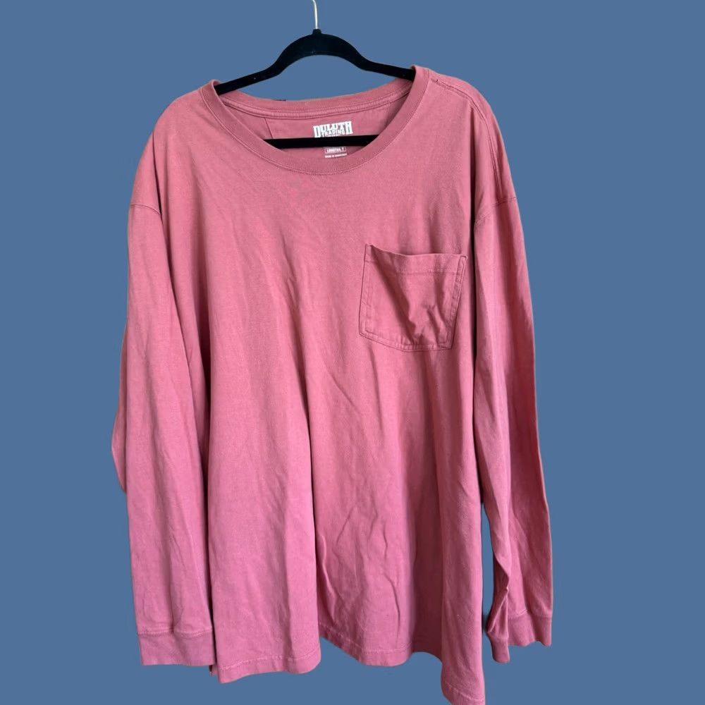 Vintage Duluth Mens T-Shirt Long Sleeve Crew Neck Coral 3XL Knit Cotton Workwear Hunt Fish Camp Casual Shirts Mens Size US XXL / EU 58 / 5 - 1 Thumbnail
