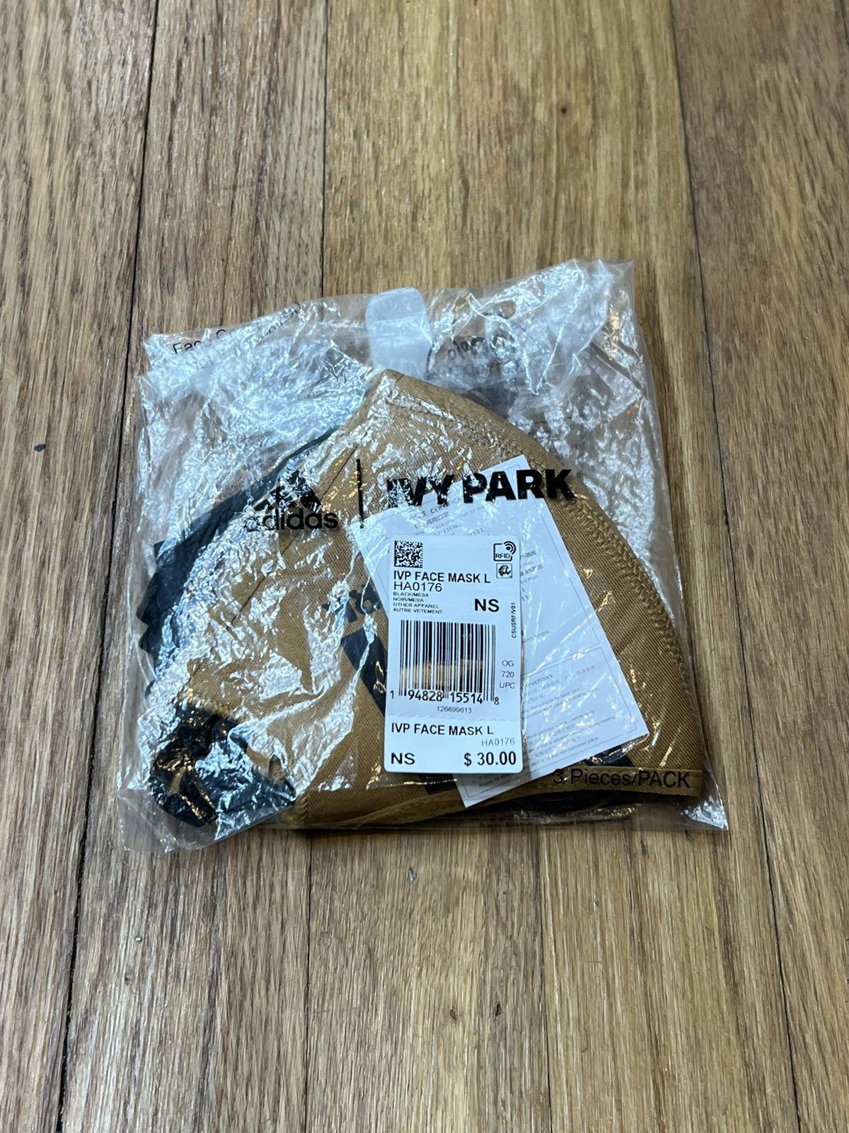 Adidas × Ivy Park Adidas Ivy Park Ear Loop Black Beige Face Mask 3 Pack Size ONE SIZE - 2 Thumbnail