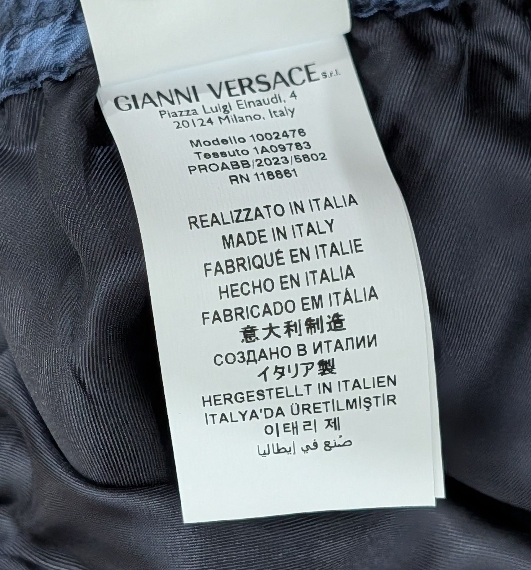 Versace Versace Barocco Silk Shorts Navy/Blue 52 US 36 Size US 36 / EU 52 - 7 Thumbnail